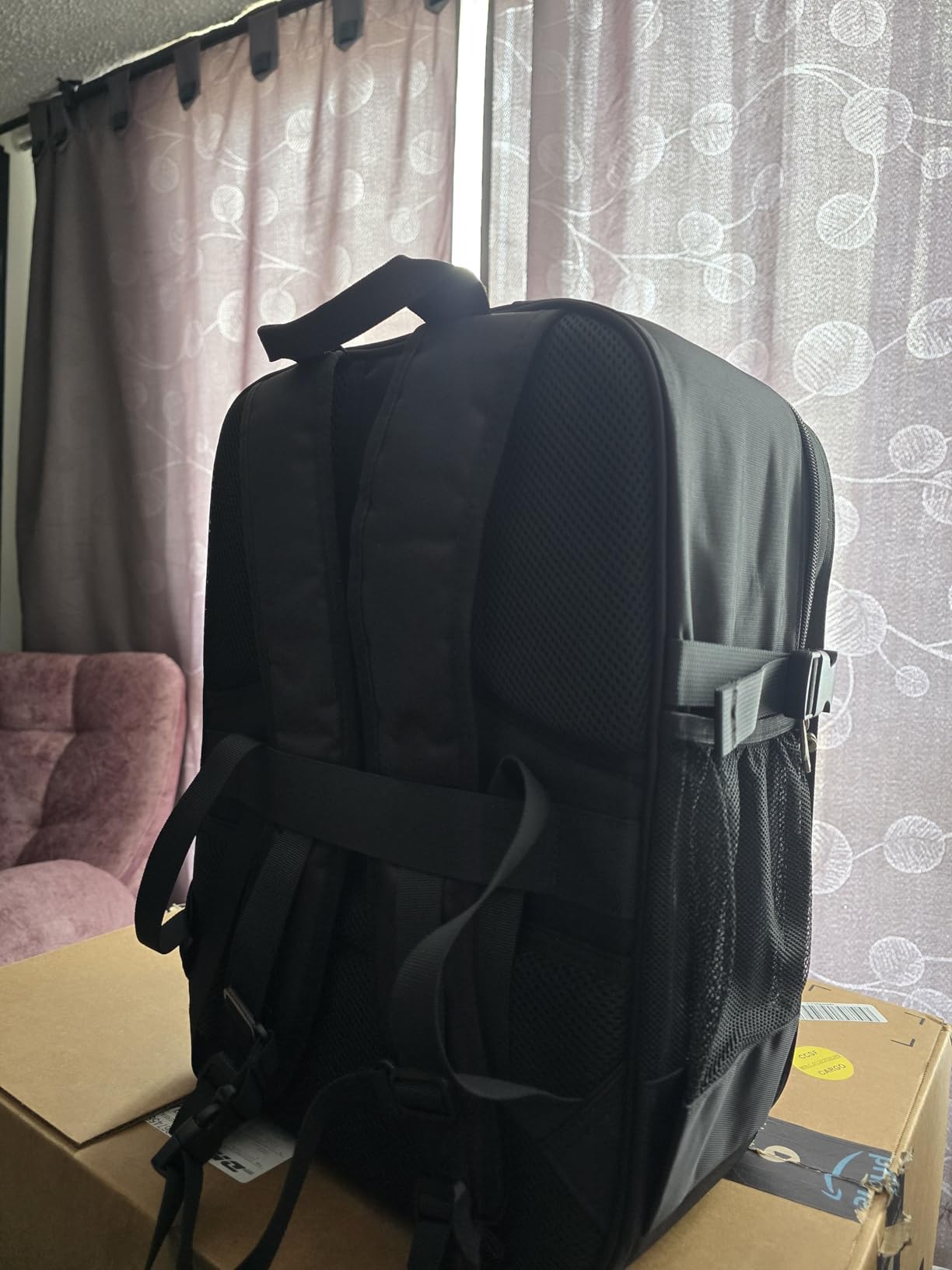 TANTO Makeup Backpack, Pro Cosmetic Artist Travel Train Case with 4 Pouches | Extra Large Double-Layer Makeup Organizer Storage Bag with Adjustable Divider & Shoulder Strap for Cosmetics, Brushes (Black) customer photo 1