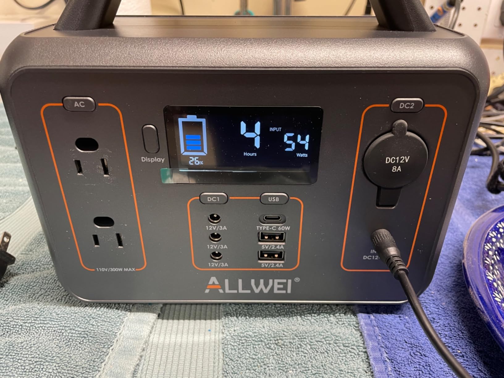 ALLWEI Portable Power Station 500W, 512Wh LiFePO4 Battery UPS Backup Power, Q/N/S 3 Charge Modes, PD 100W USB-C Fast Charge, 1000W Surge, for Outdoor Camping, RV Road Trip, CPAP, Home Blackout, Emergency customer photo 2