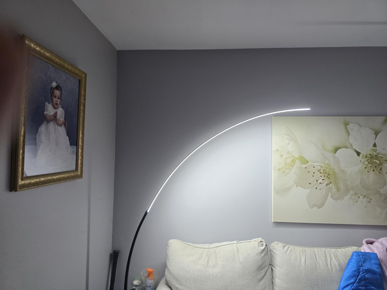 Dimmable LED Lamps for Living Room with 3 Color Temperatures, Ultra Bright 2000LM Arc Floor Lamps, Modern Standing Tall Lamp with Remote Control Reading Floor Lamp for Bedroom Office Classroom customer photo 2