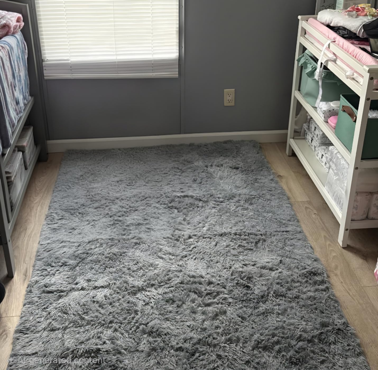 PAGISOFE Grey Fluffy Rugs for Bedroom 4x6 Area Rug Shag Rug for Kids Room Furry Carpet Modern Living Room Rug Soft Shaggy Boys Rug Fuzzy Throw Rugs for Home Decor Aesthetic, Dorm Nursery Gray customer photo 1