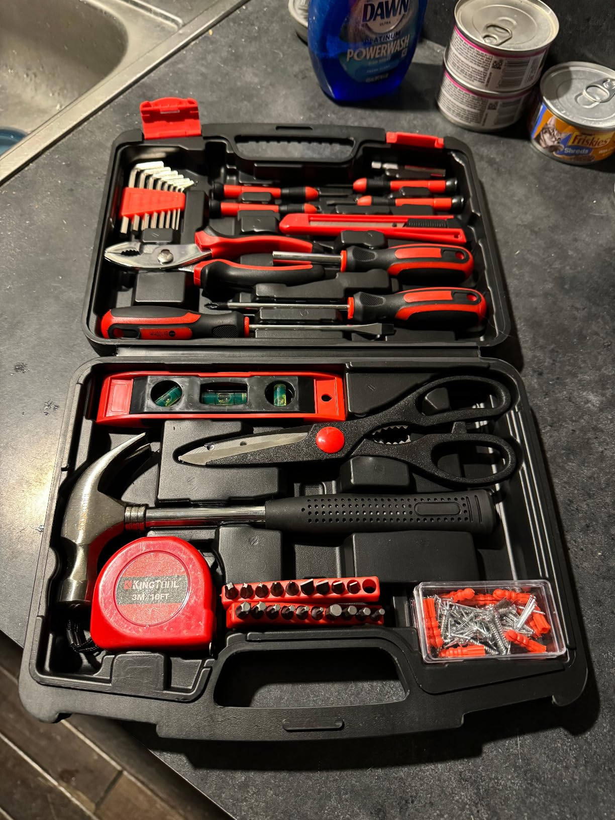 KingTool Home Repair Tool Kit - 149 Pieces Basic Home Repair Tool Set, General Mechanic Tool Set, General Household Tool Kit with Plastic Toolbox, Perfect for Homeowner, Office & College Repairs customer photo 2