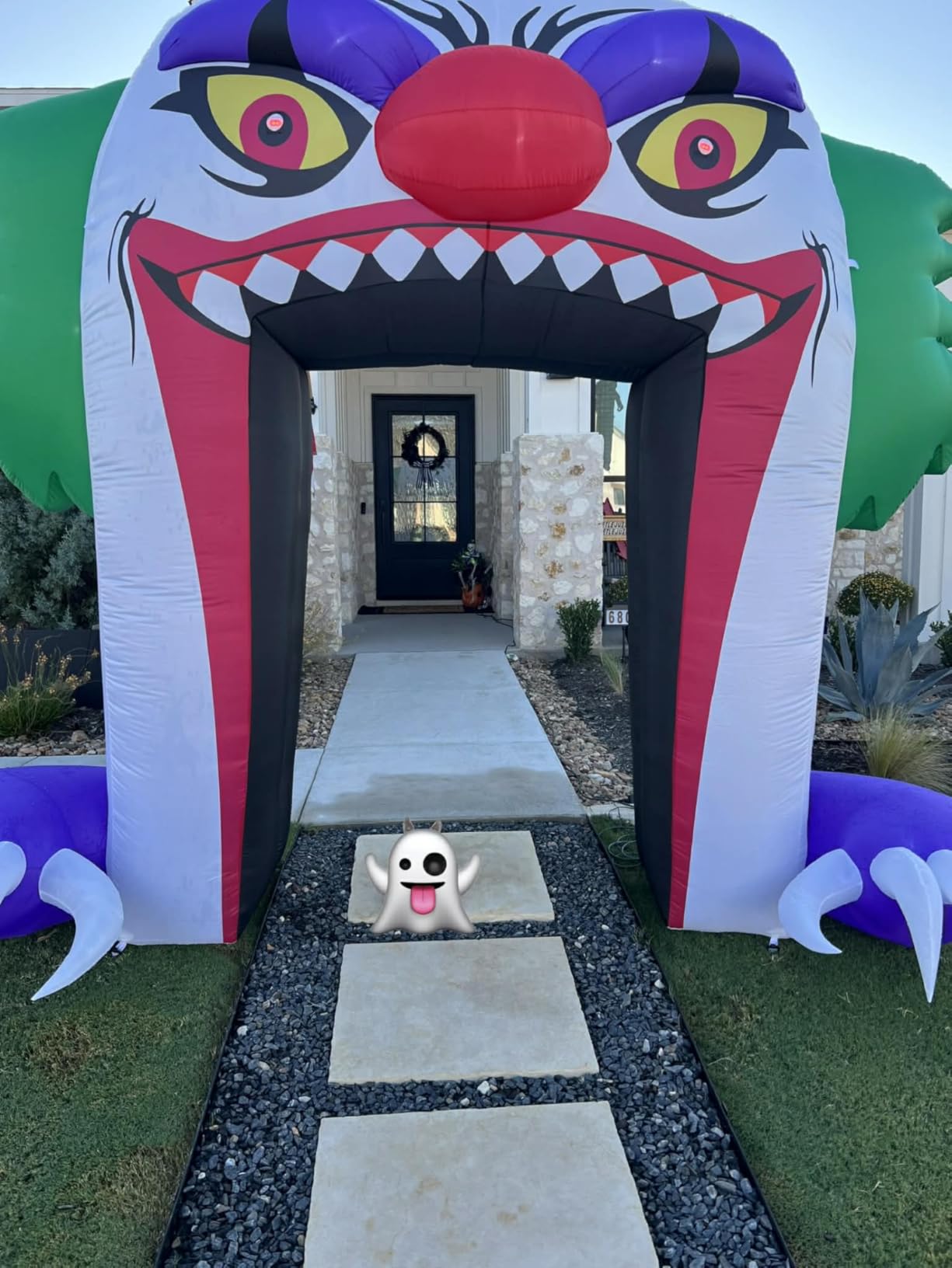 ZPISF Giant 10 FT Halloween Inflatables Clown Archway Outdoor Decorations, Scary Halloween Arch Blow Up Yard Decorations customer photo 1
