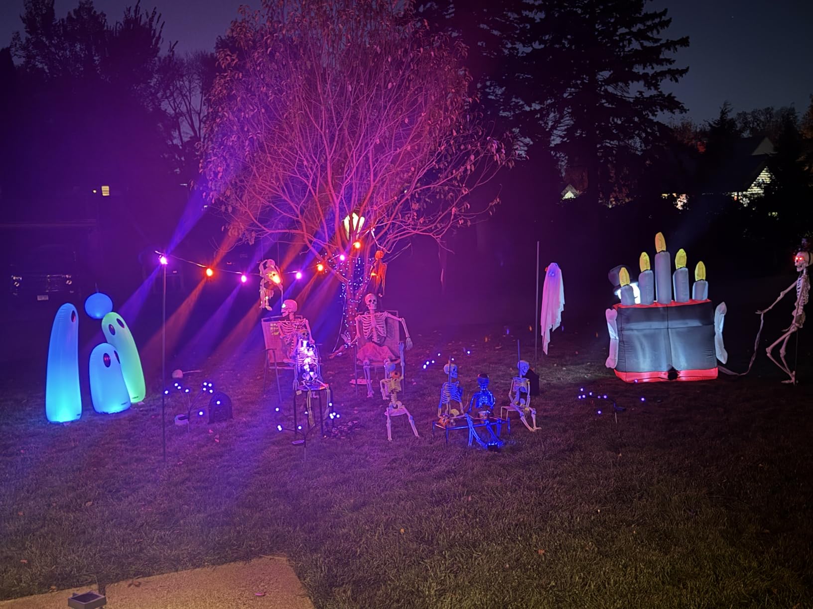 C9 Christmas Pathway Lights Outdoor, 38 Ft 25 LED Multicolor C9 Christmas Lights, Connectable Outdoor Waterproof Walkway Markers Light for Driveway Yard Garden Lawn Xmas Decorations customer photo 2