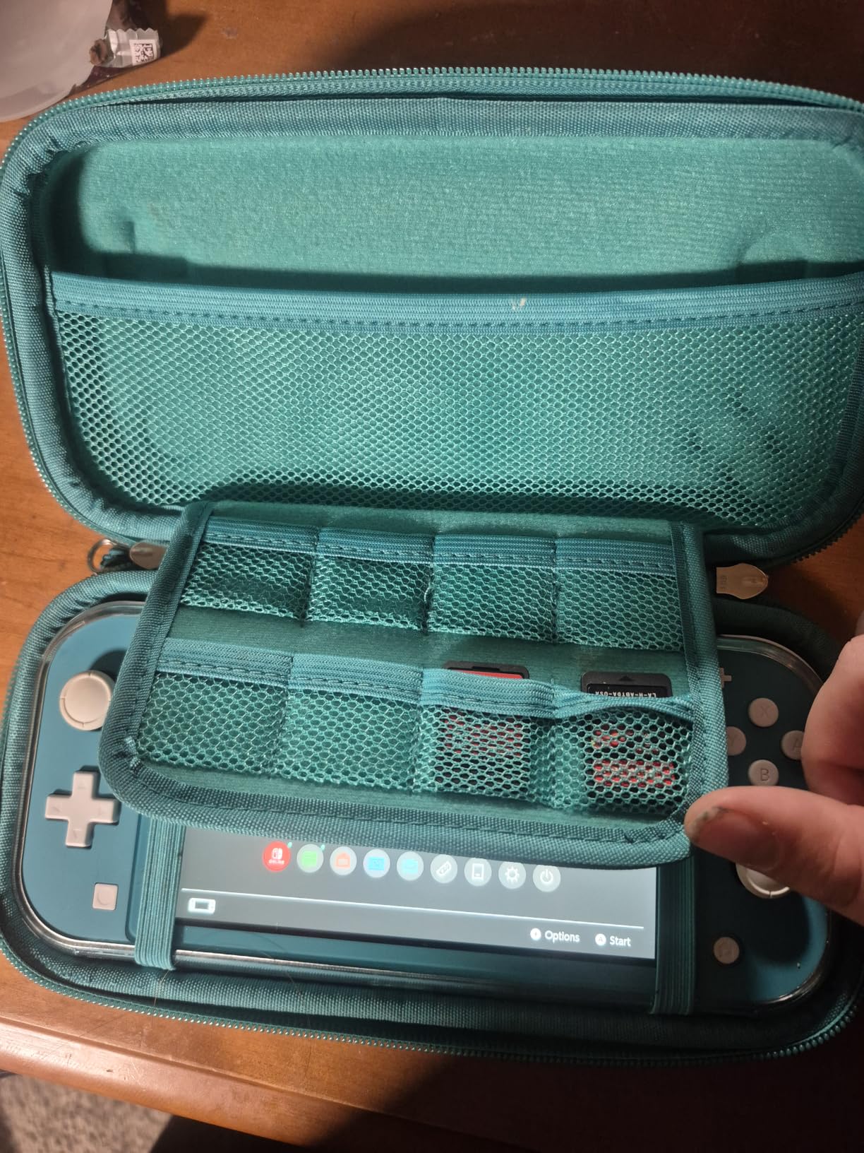Younik Switch Lite Case, 14 in 1 Accessories Kit for NS Switch Lite (2019) | Bundle with Carrying Case, Protective Cover, Game Card Case, Screen Protectors, Thumb Grips, Pendant and Straps, Blue customer photo 1