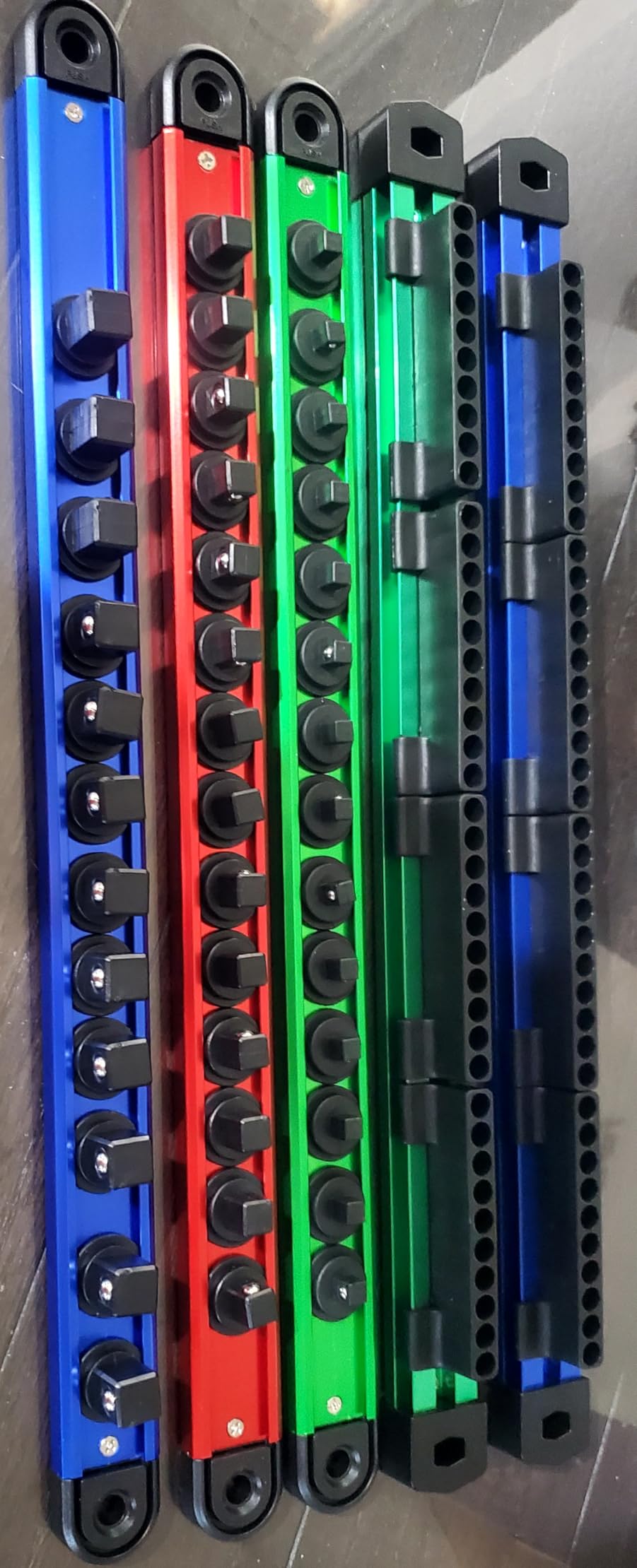 Magnetic Socket Holder Organizer Set - 6-Piece Durable 1/2, 1/4, 3/8 Inch Drive Holder, Tool Box Storage Tray for Wrench, Screwdriver, Mechanic Tools, Portable Toolbox Accessory customer photo 2
