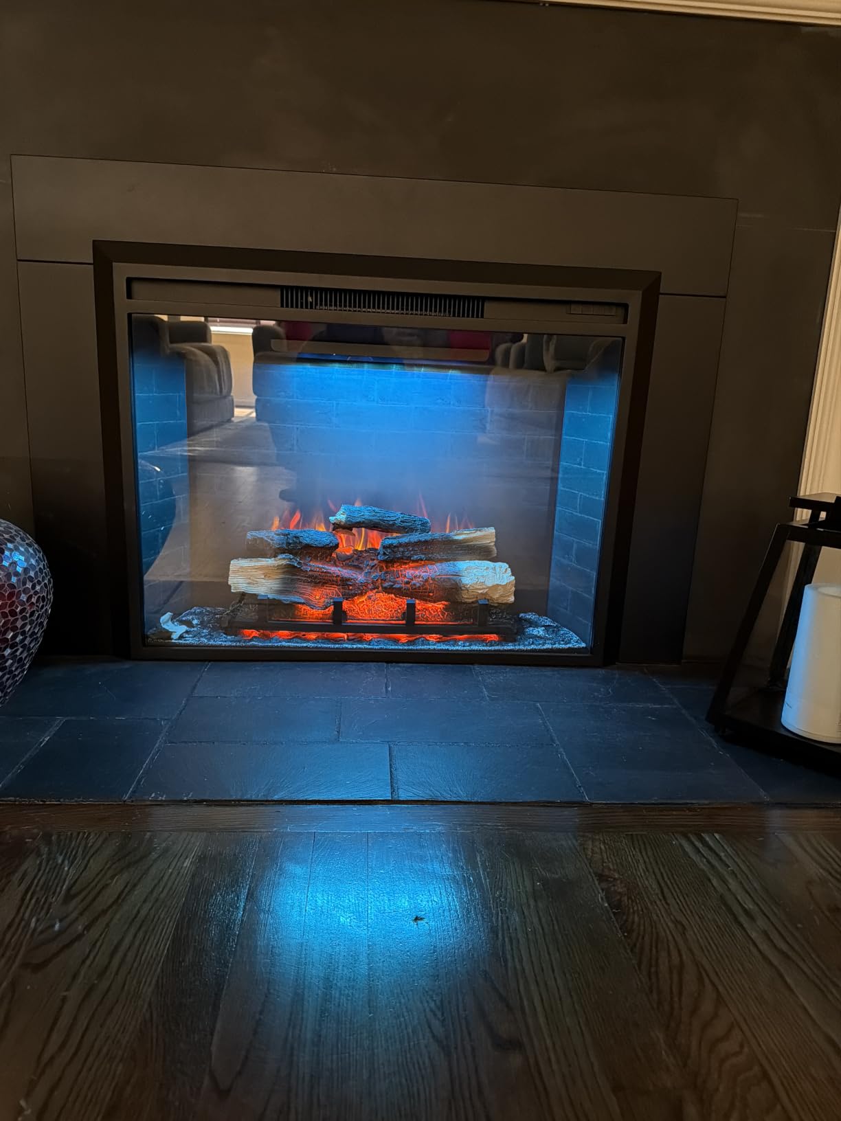 LegendFlame Carl 30 Inches with Trim Kit, Electric Fireplace Insert, Fireplace Heater 750/1500W, Fire Crackling Sound, Remote Control, Black customer photo 1
