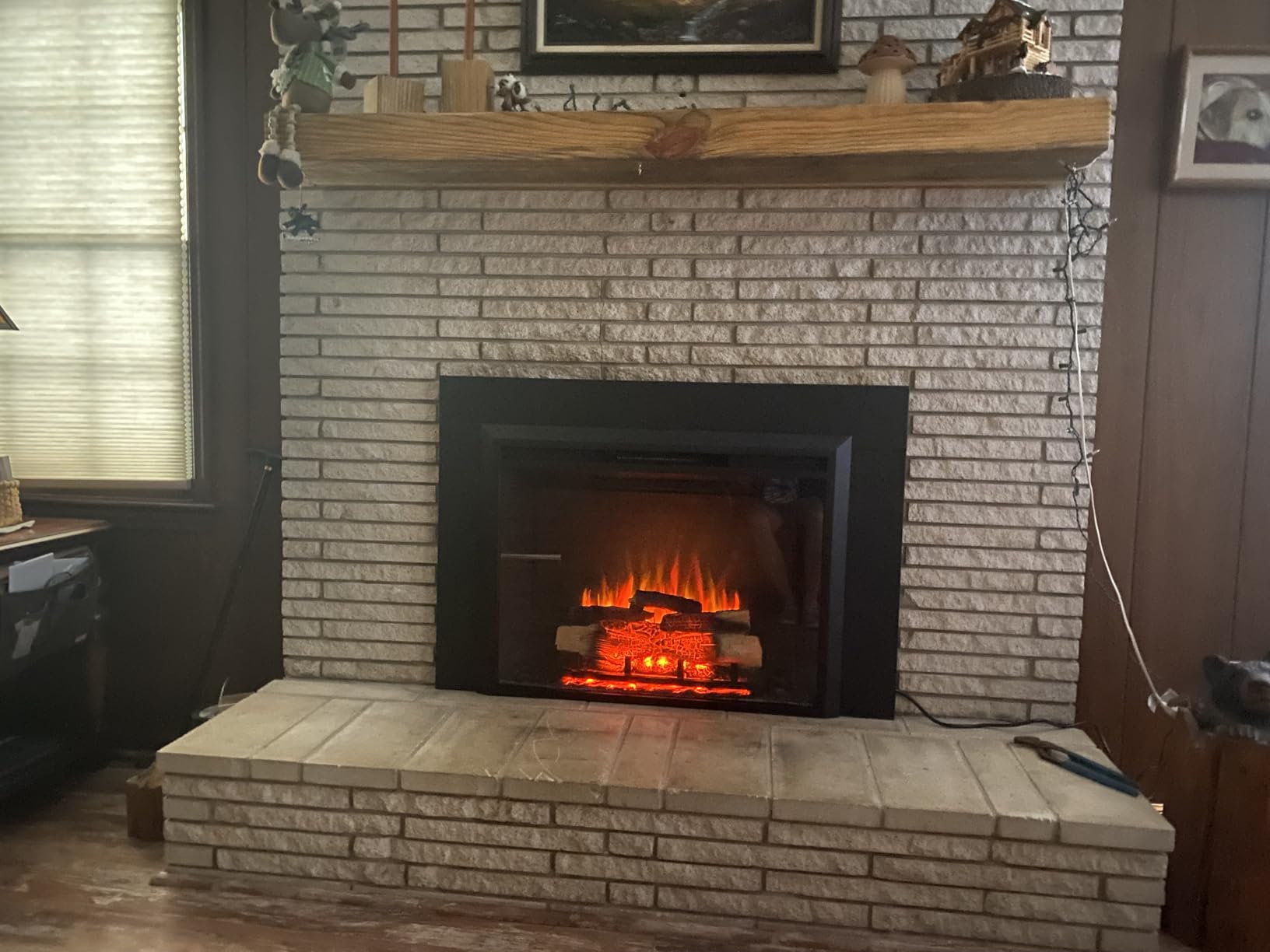 LegendFlame Carl 30 Inches with Trim Kit, Electric Fireplace Insert, Fireplace Heater 750/1500W, Fire Crackling Sound, Remote Control, Black customer photo 2
