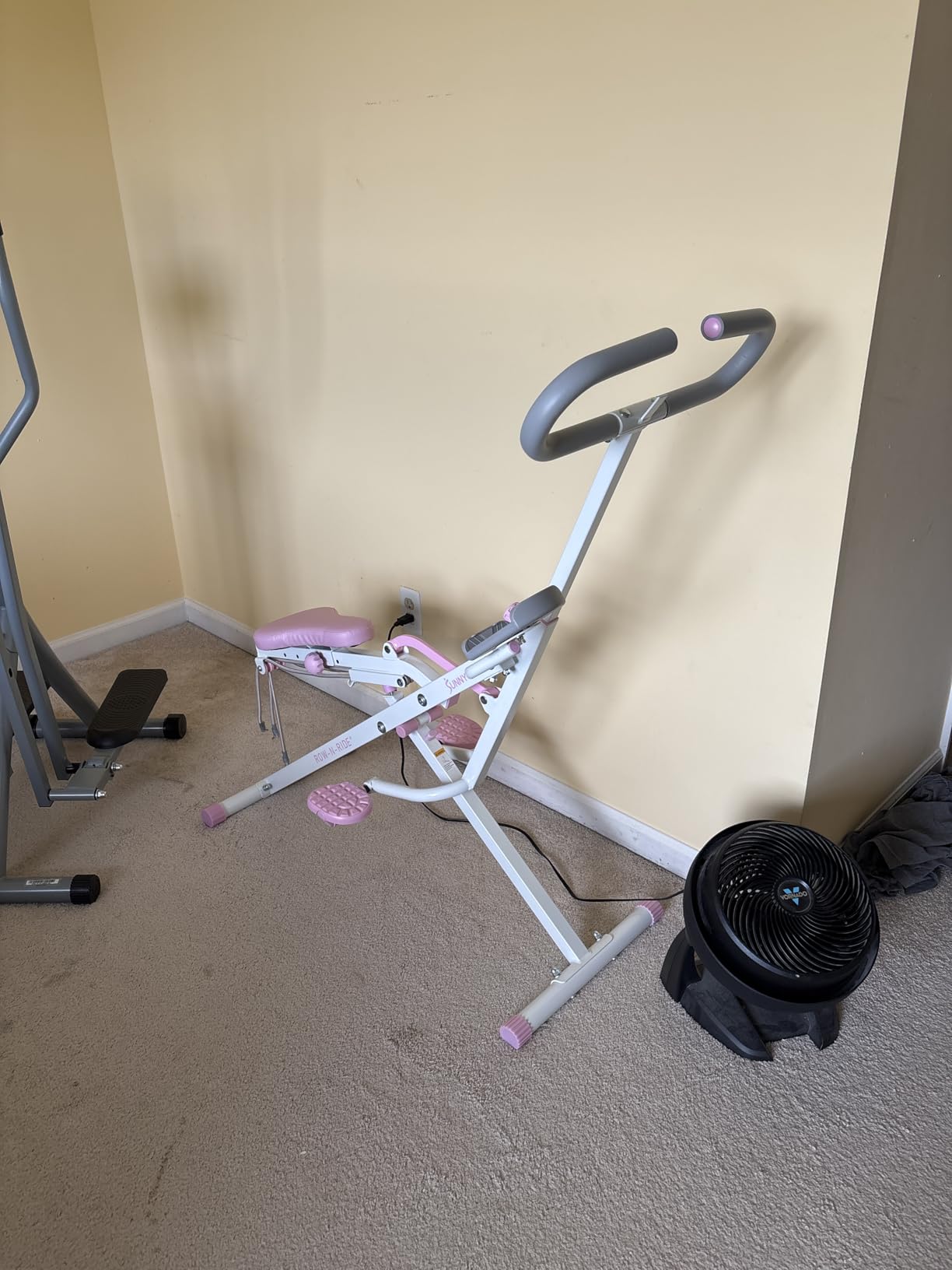 Sunny Health & Fitness Smart Upright Row-N-Ride Trainer w/Adjustable Resistance & 330LB Weight Capacity, Foldable Home Exercise Equipment for Arm, Glute & Leg Training, Free SunnyFit App Connection customer photo 1