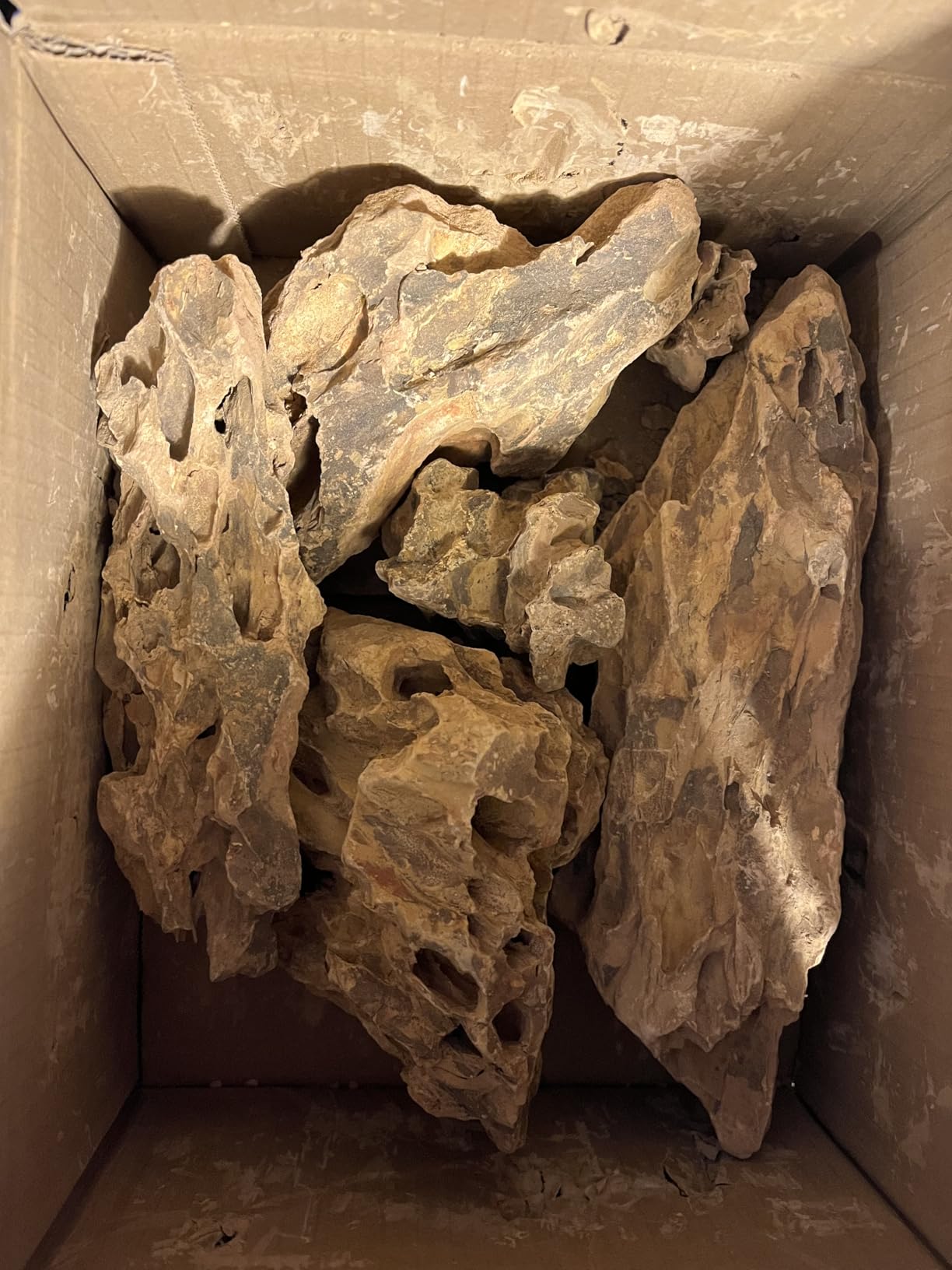 Unocho Aquarium Rocks Dragon Stone 10lb Aquarium Decor Rocks Aquascaping Stone for Aquariums Landscaping Model Tank Decoration Paludarium Amphibian Enclosures(2-6 inches) customer photo 1