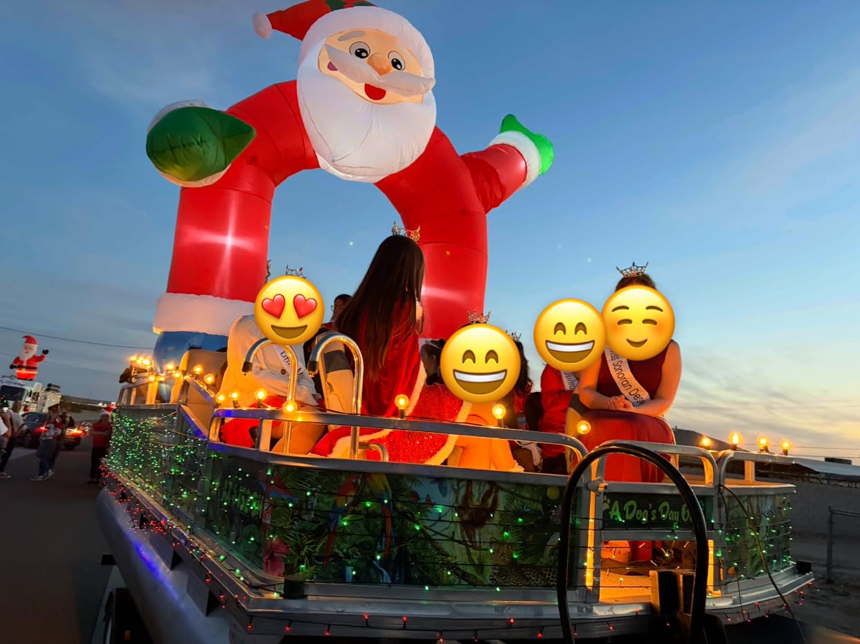 11.8 FT Christmas Inflatables Santa Claus Arch Outdoor Decorations Shakable Hand Xmas Blow Up with Built-in LEDs for Party Yard Lawn Garden Indoor customer photo 1