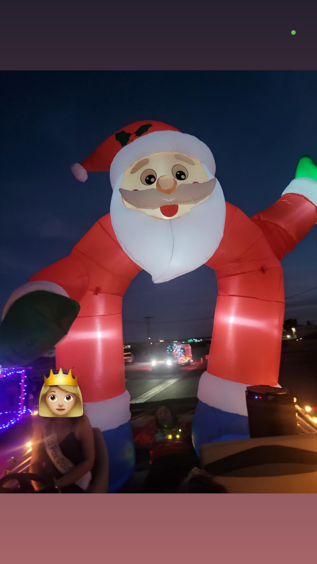 11.8 FT Christmas Inflatables Santa Claus Arch Outdoor Decorations Shakable Hand Xmas Blow Up with Built-in LEDs for Party Yard Lawn Garden Indoor customer photo 2
