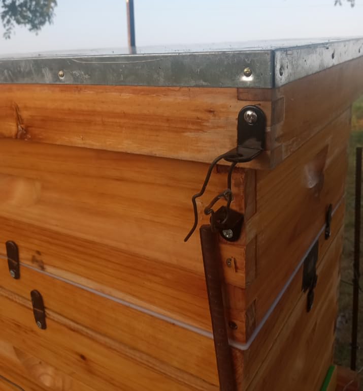 POLLIBEE 8 Frame Bee Hive Beeswax Coated Complete Bee Hives Includes Bee Frames and Waxed Foundations (2 Deep Boxes & 2 Medium Boxes) customer photo 1
