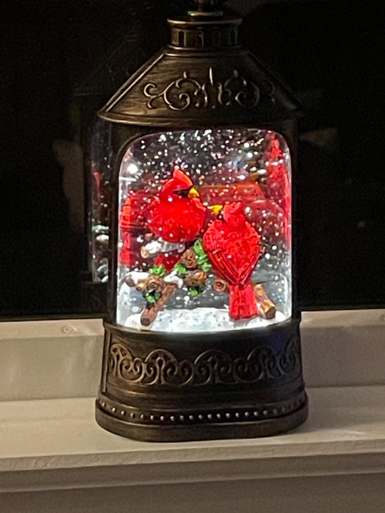 Snow Globe Lantern Nativity Scene, Glitter Lighted Christmas Nativity Snow Globe with Music, Musical Christmas Decorations USB and Battery Operated, Nativity Set Indoor Snow Globes customer photo 2