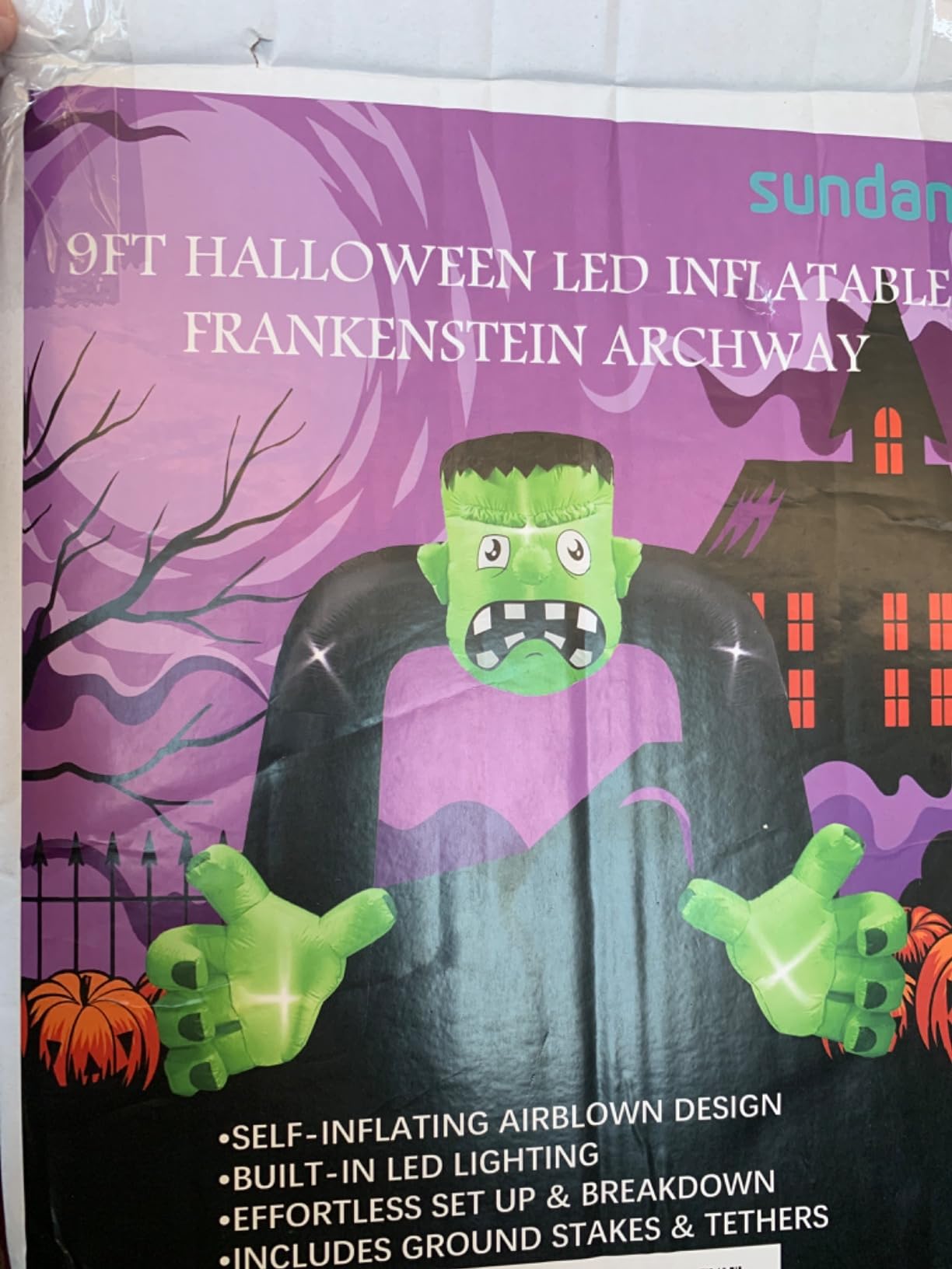 Amazingforless [10FT] Inflatable Halloween Animated Archway Blow-Up Yard Decorations with Bright LED Lights, Weather-Resistant Fabric customer photo 2
