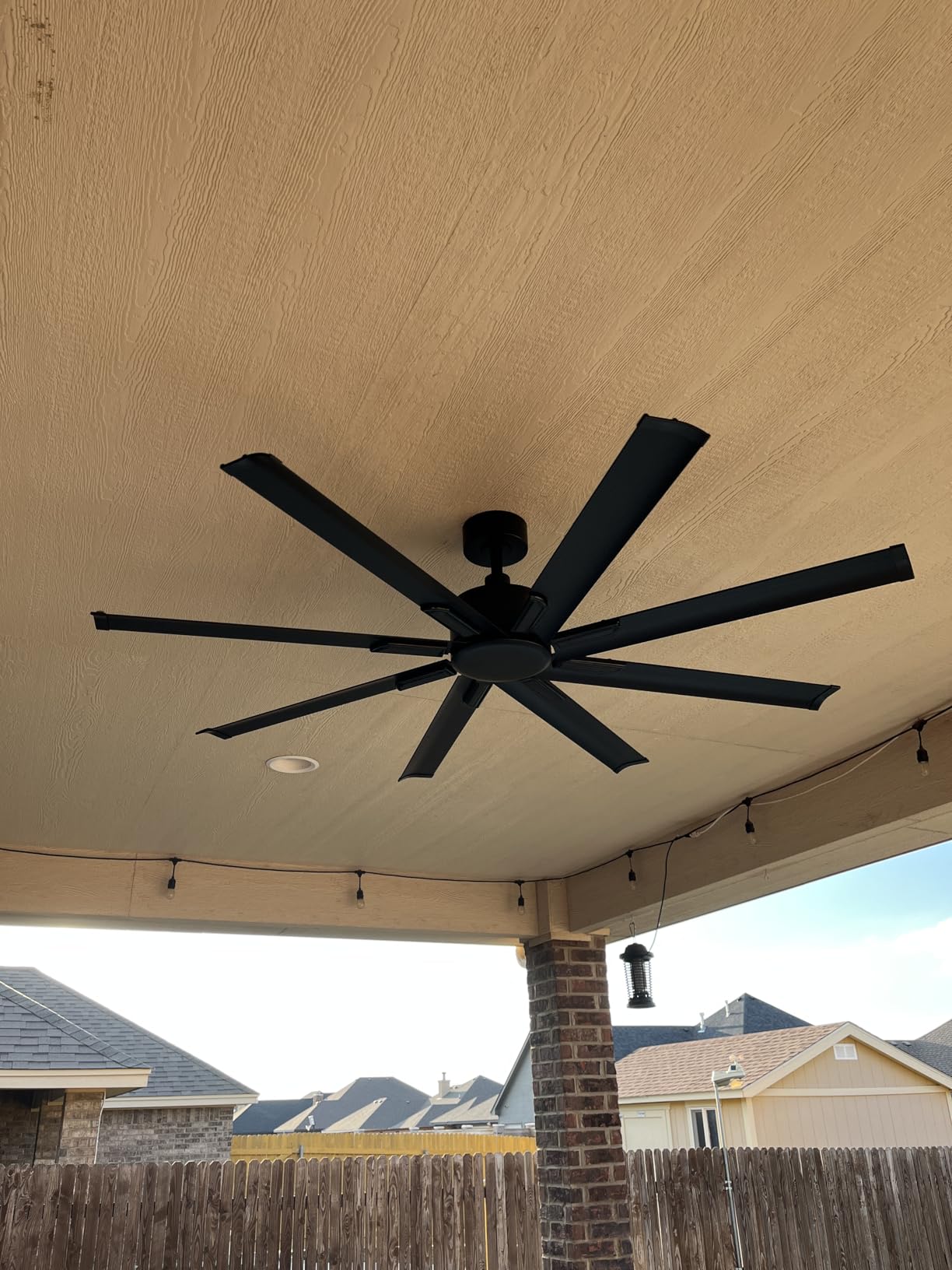 ZMISHIBO 96 Inch Industrial Ceiling Fan without Light, 8 Aluminum Blades customer photo 1