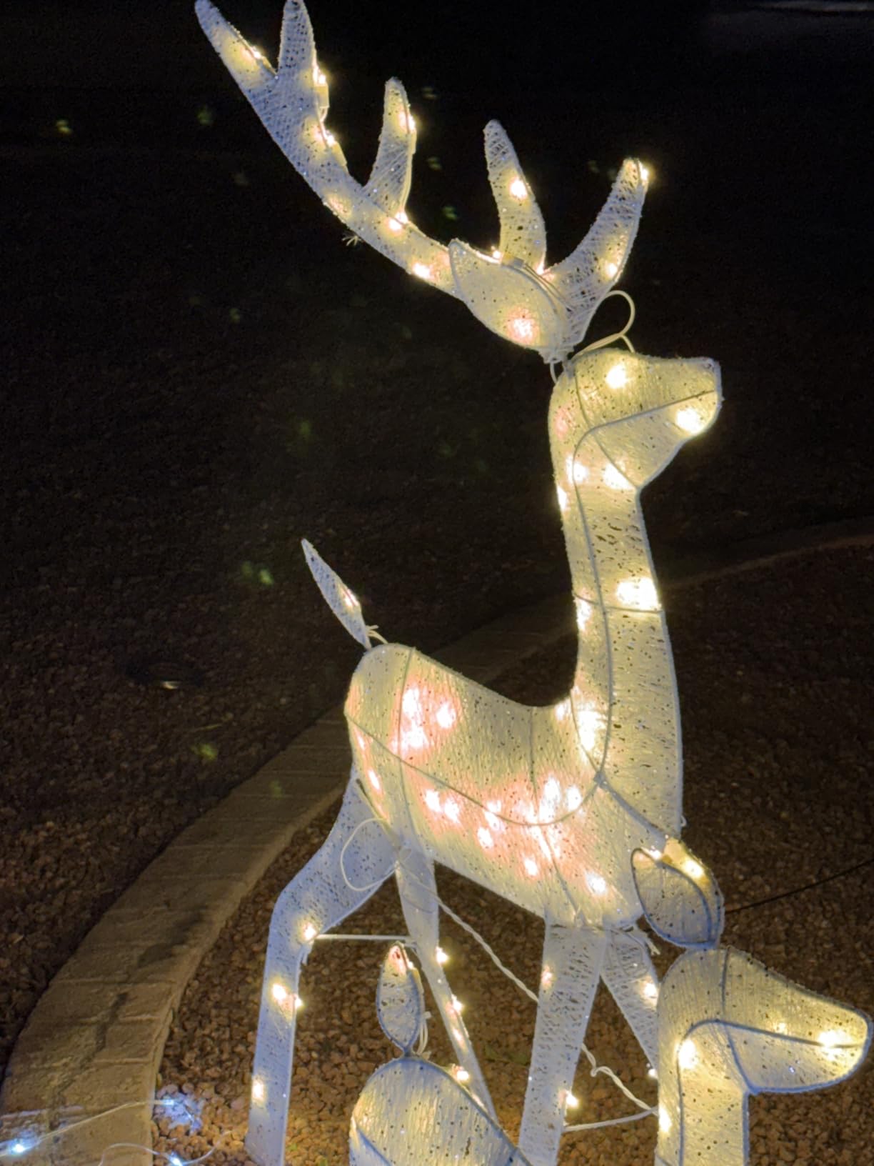 Best Choice Products 4ft 3-Piece 2D Lighted Christmas Deer Family Set, Large Outdoor Yard Reindeer Holiday Decoration with 175 LED Lights, Stakes, Zip Ties - White customer photo 2