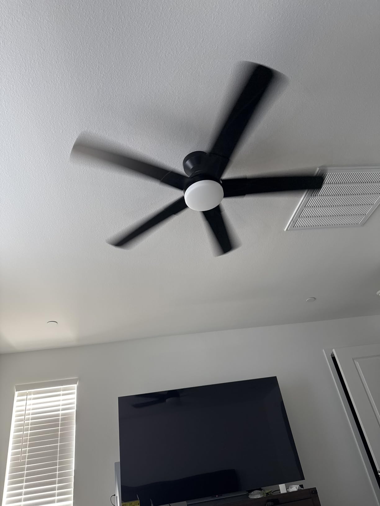 addlon 42 Inch Black Low Profile Ceiling Fans with Lights and Remote | Flush mount, 3-color dimmable light, quiet reversible DC motor, easy install, memory, timer, bedroom, covered outdoor areas customer photo 1