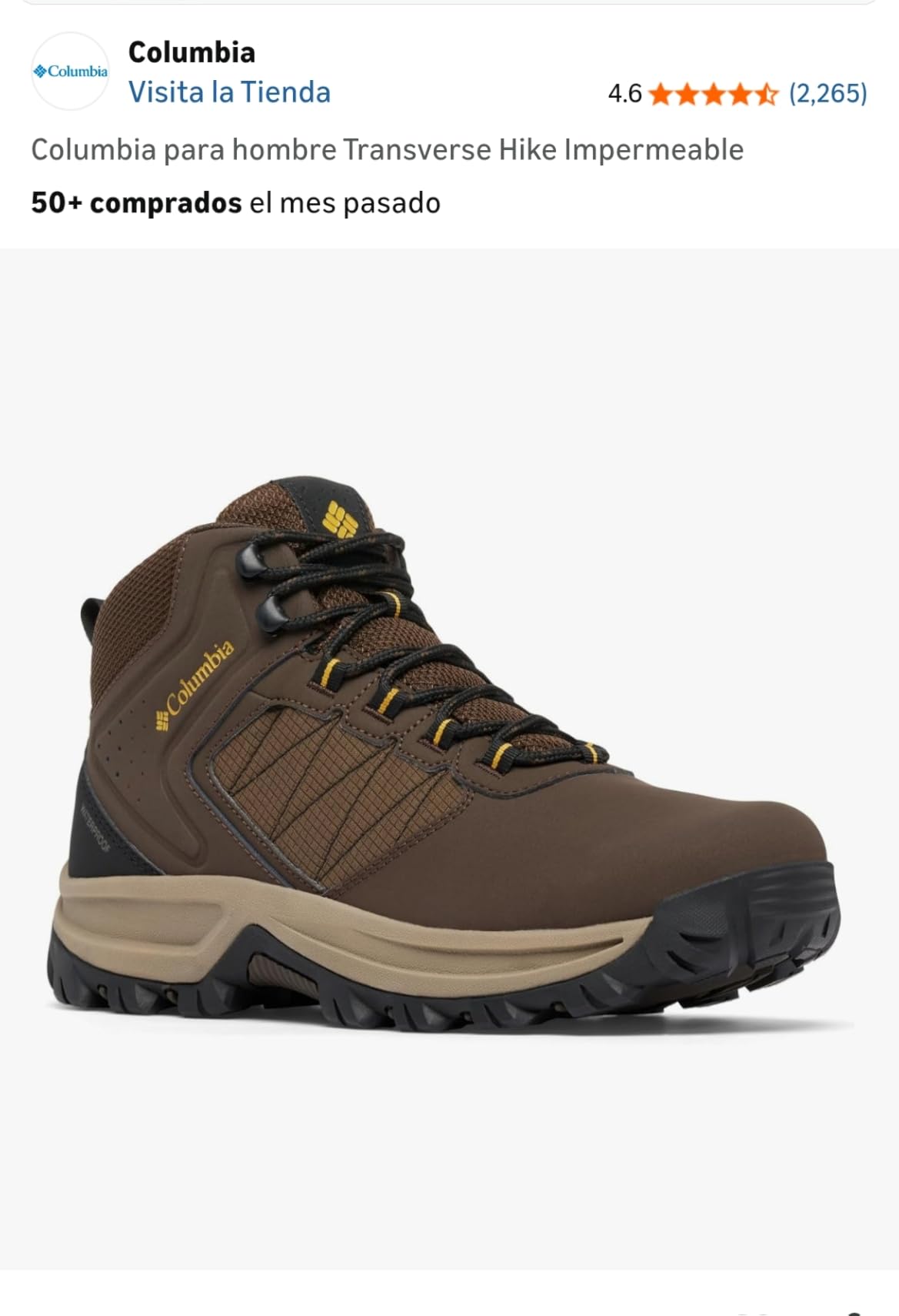 Columbia Men's Transverse Waterproof Hiking Boot customer photo 2