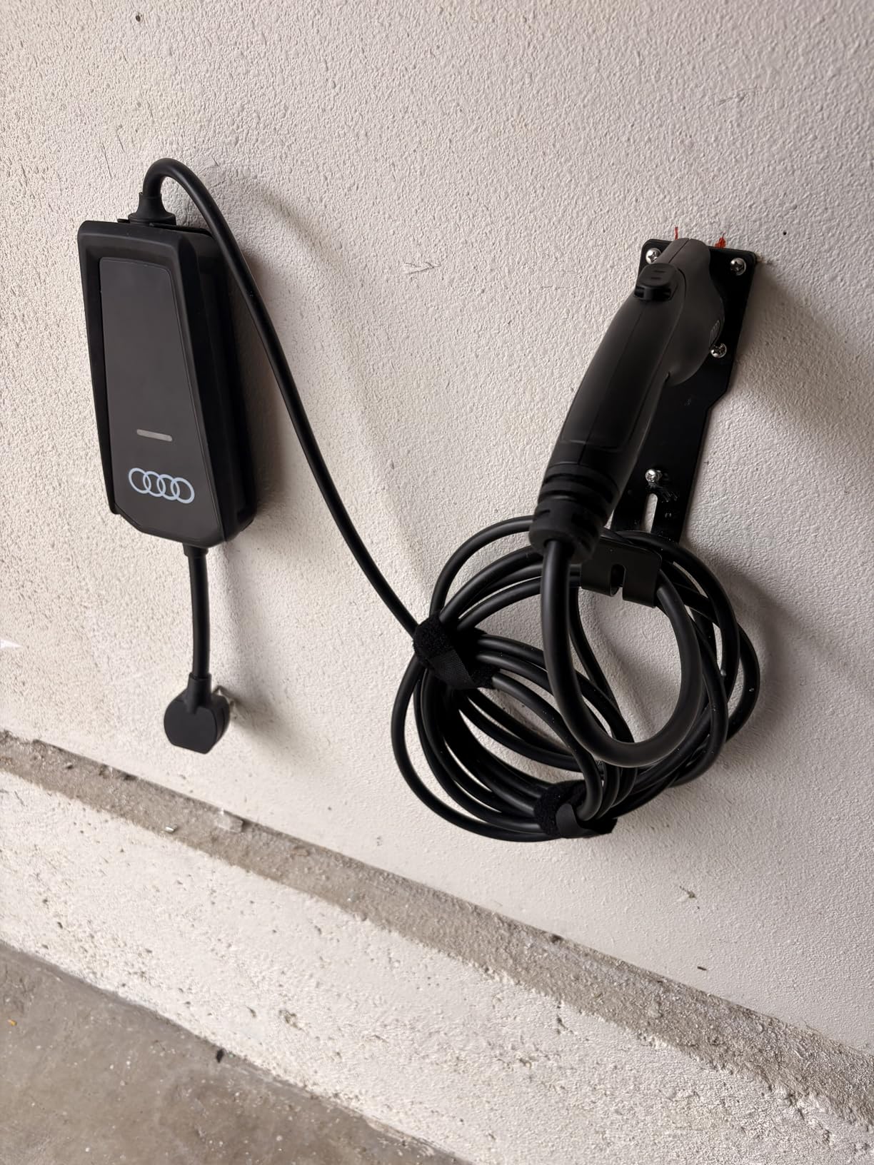 MECMO EV Charger Holder SAE J1772 Nozzle Holster Dock and J-Hook Combination Wall Mount, EVSE Electric Vehicle Car Charger Cable Organizer EV Charger Cord Wall Hook Cable Holder J1772 Connector customer photo 1