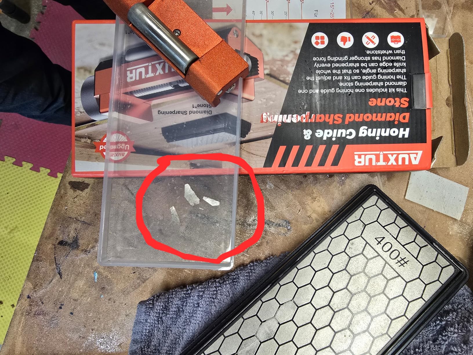Chisel Sharpening Jig with Honing Guide Tool Set for Woodworking | Flattening Stone, Complete Sharpening System Woodworking Tools for Chisel Sharpening and Plane Restoration (guide+stone) customer photo 2