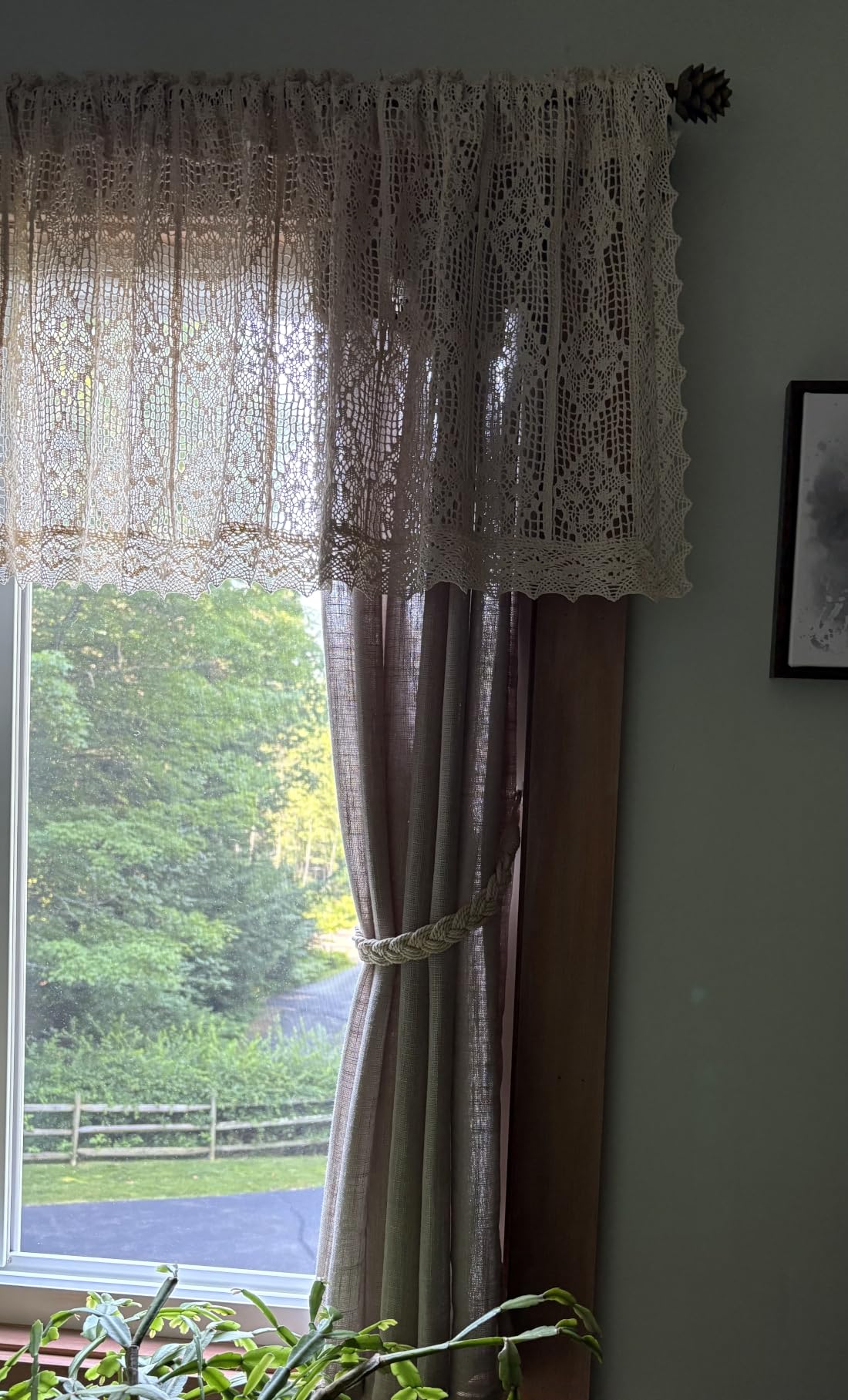 LAMIT Cream Ivory Linen Semi Sheer Curtains 84 inch Length for Bedroom | Light Filtering, Living Room Curtains, Soft Thick Neutral, Drapes for Farmhouse, Bronze Grommet, 2 Panels, 52 x 84 Inch customer photo 1