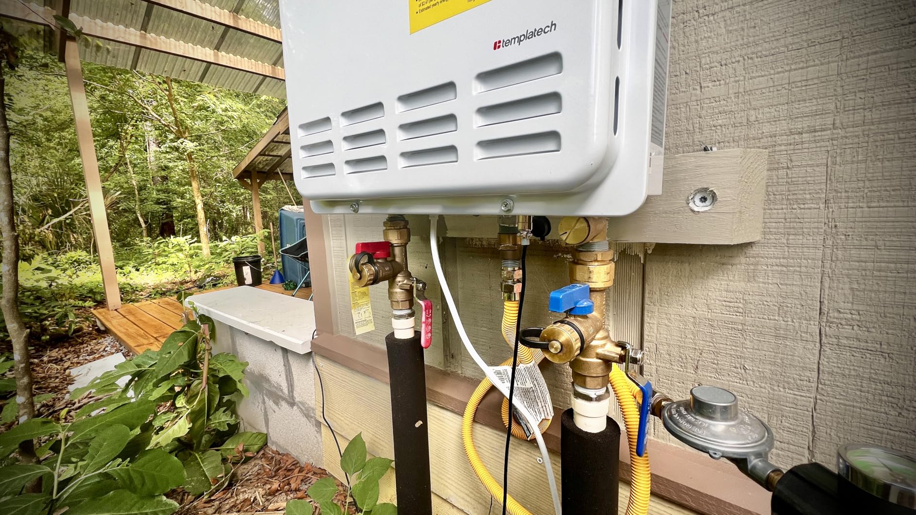 Orbek Tankless Water Heater Natural Gas Indoor On Demand CSA Certified | Max 80,000 BTU 3.6 GPM Instant Water Heater for Cabins Tiny Homes 1-Bathroom, 2 outlets points, 7-Year Warranty customer photo 2