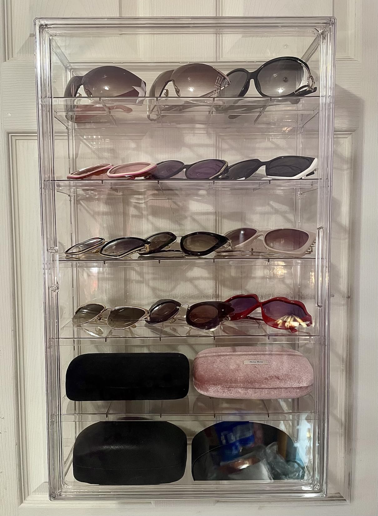 BOHOIDEE 3 Tiers Clear Display Case for Figures, Acrylic Storage Organizers Box with Magnetic Door, Wall-Mounted Dustproof Showcase for Collectibles Action Figure customer photo 1