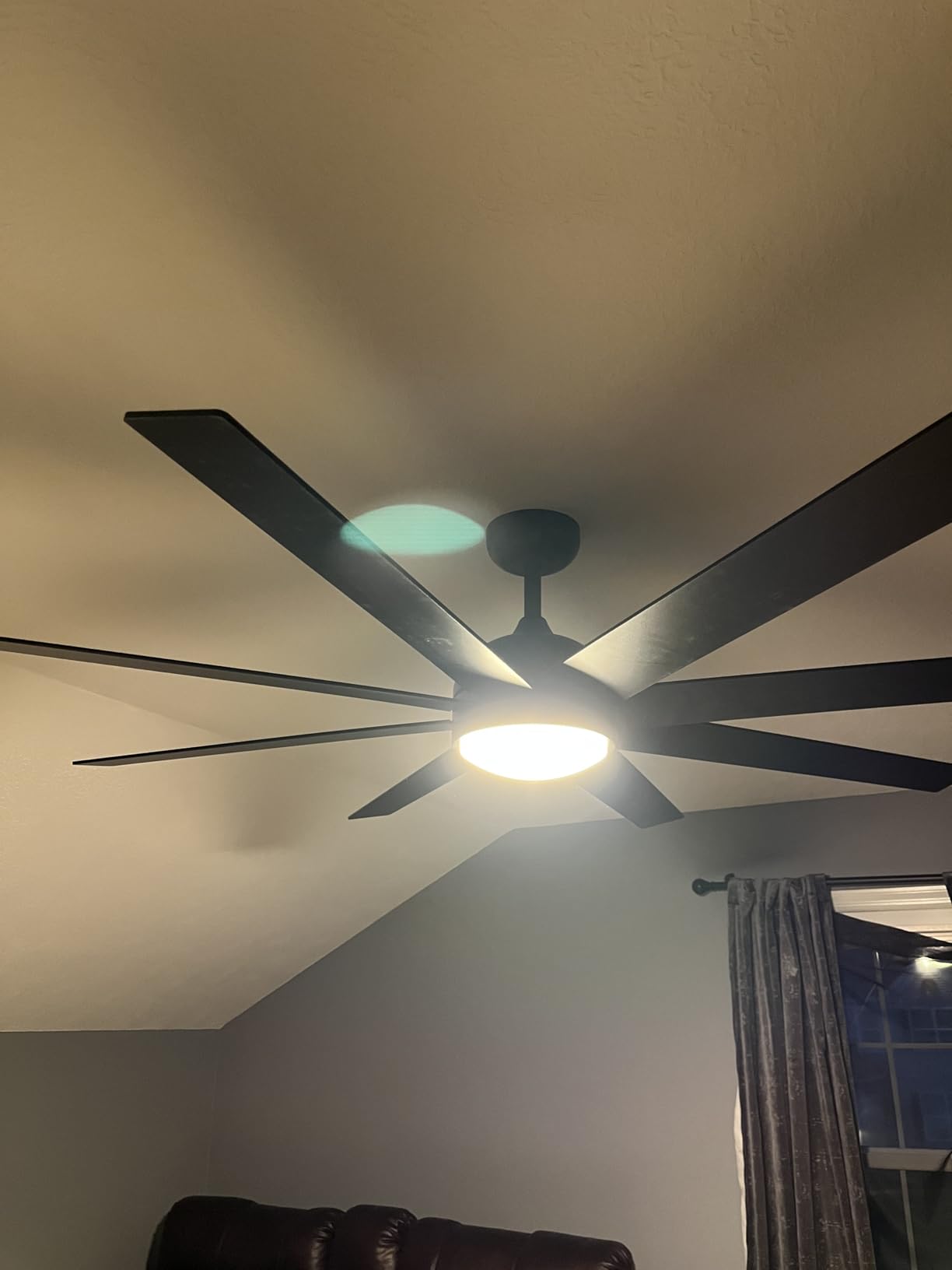 Fanbulous 65 Inch Black Ceiling Fans with 3CCT Lights and Remote | 6 Speeds, Quiet Reversible DC Motor, 24W LED, 8 Blades, Indoor/Outdoor, for Living Room Bedroom Patio customer photo 1