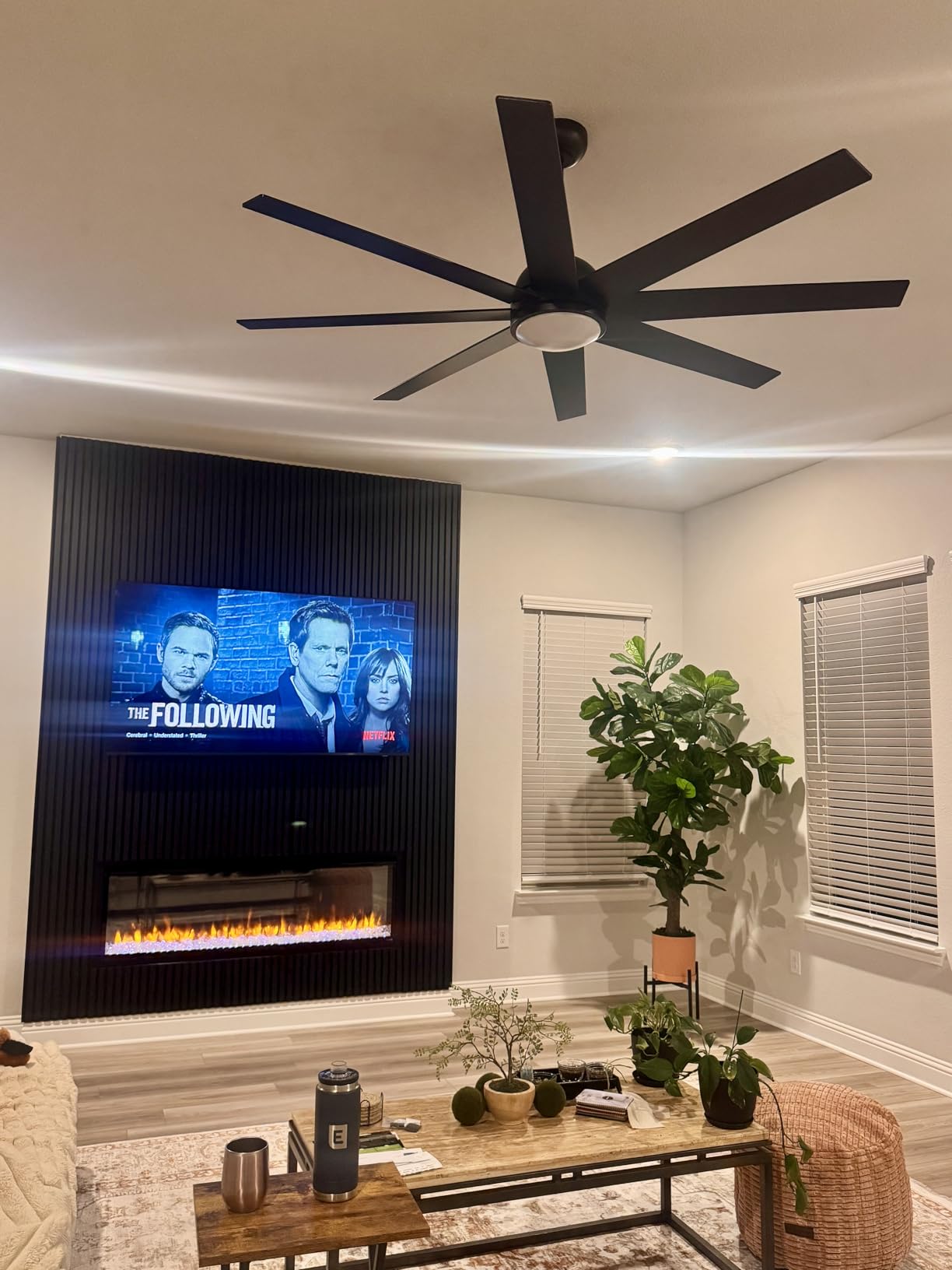 Fanbulous 65 Inch Black Ceiling Fans with 3CCT Lights and Remote | 6 Speeds, Quiet Reversible DC Motor, 24W LED, 8 Blades, Indoor/Outdoor, for Living Room Bedroom Patio customer photo 2