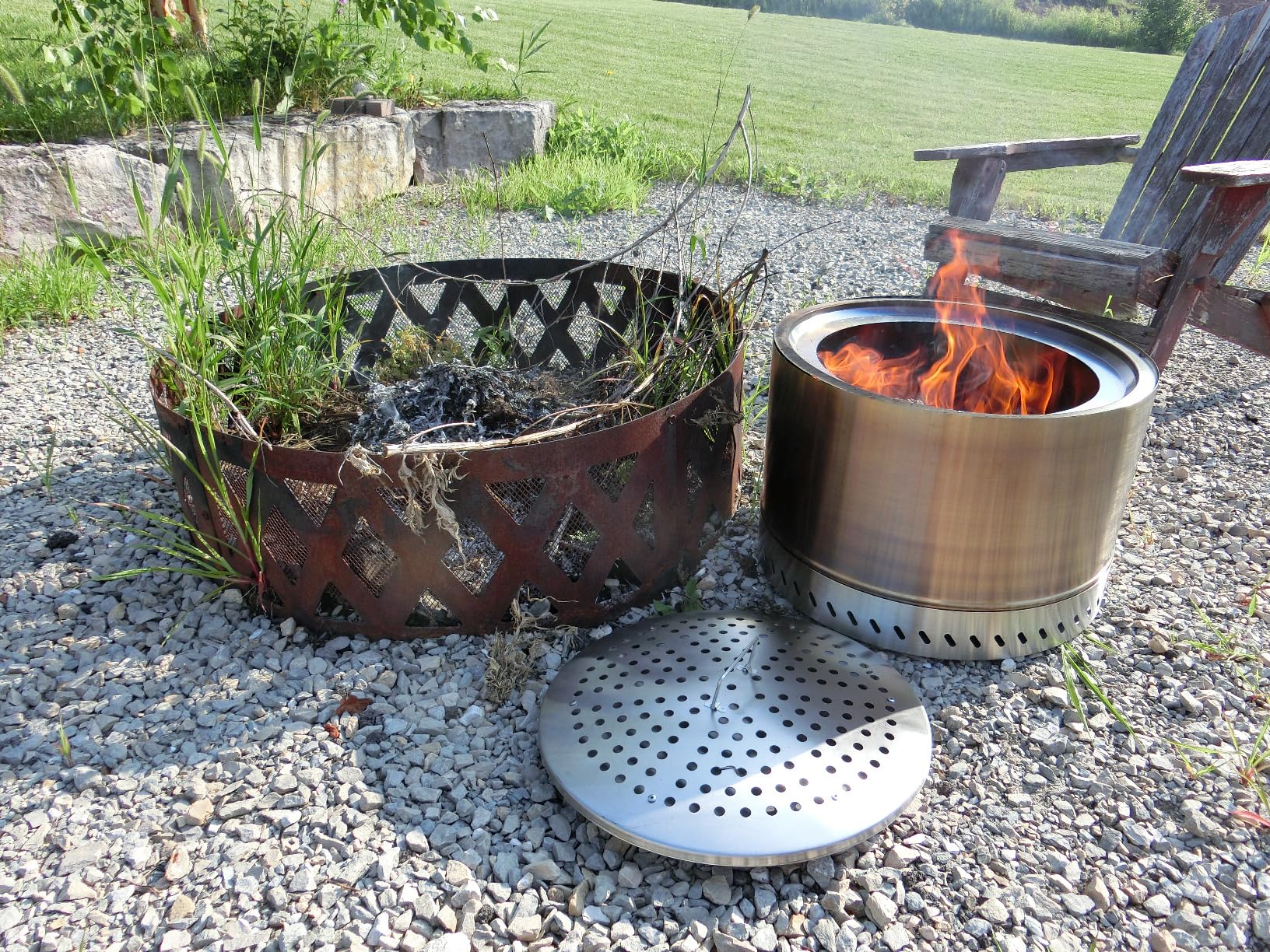 Tabel Top Fire Pit Mini, Portable Firepit Outdoor, 5.5 Inch Tabletop Firepit Stainless Steel customer photo 1