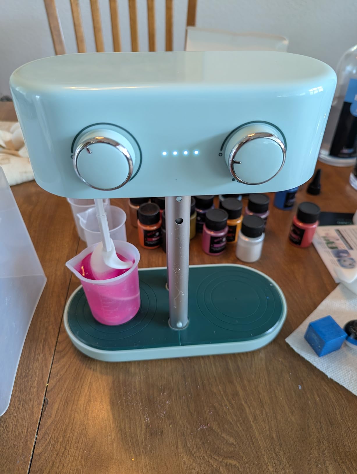 Resiners Dual-Head Resin Mixer, Airflow Pro Max Rechargeable Epoxy Mixer | Dual-Head Mixing, Rechargeable Battery and Stepless Speed Control for Smooth, Low-Bubble Resin and Paint Mixing customer photo 1