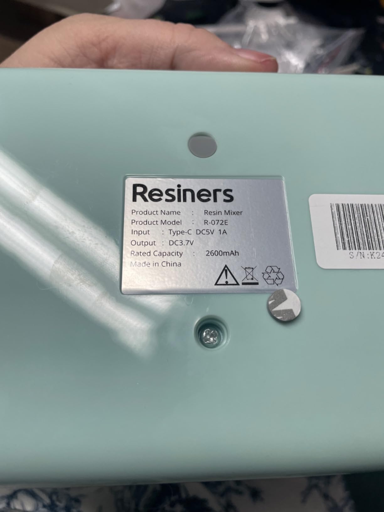 Resiners Dual-Head Resin Mixer, Airflow Pro Max Rechargeable Epoxy Mixer | Dual-Head Mixing, Rechargeable Battery and Stepless Speed Control for Smooth, Low-Bubble Resin and Paint Mixing customer photo 2