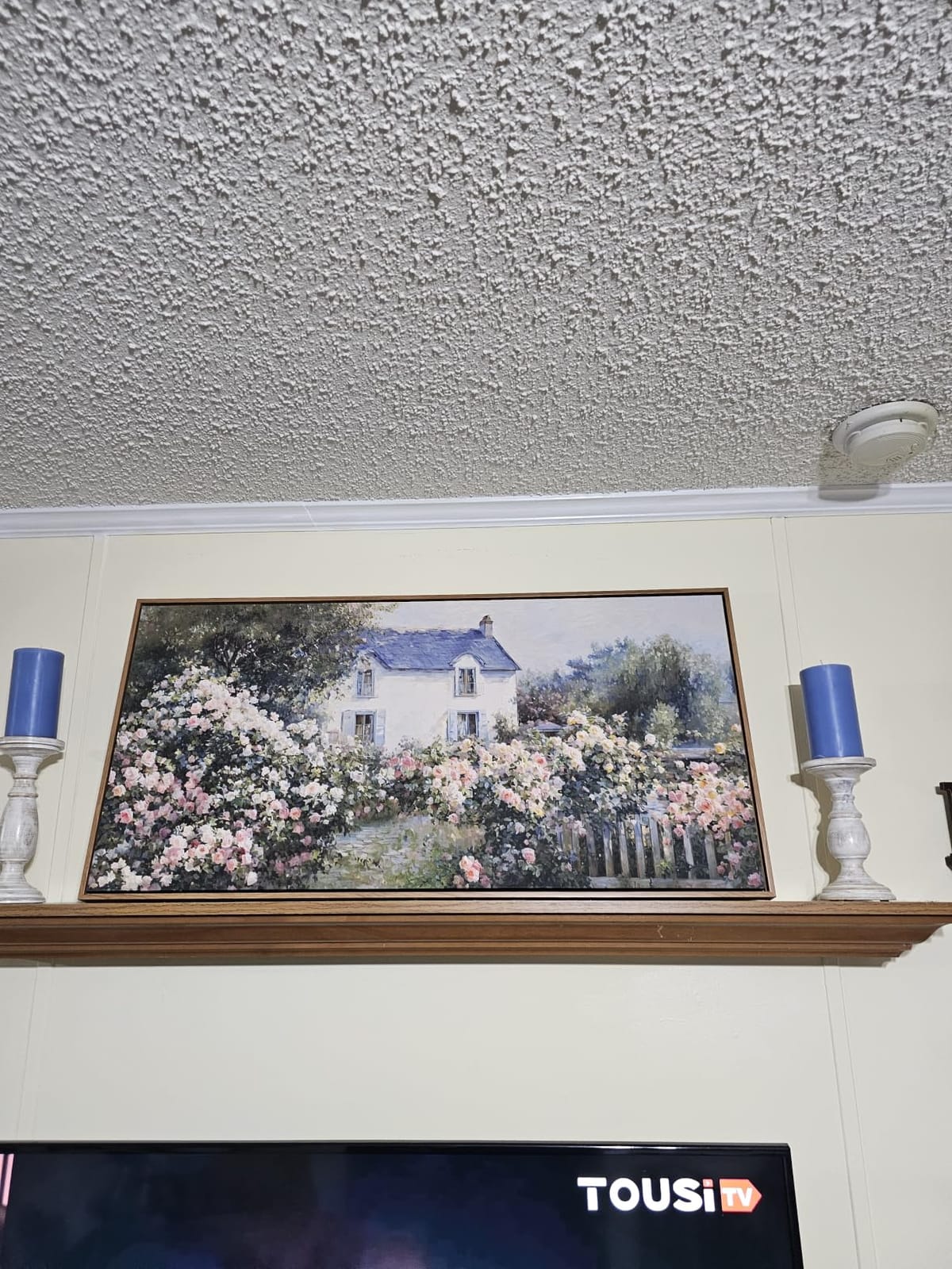 InSimSea Extra Large Framed Vintage Wall Art, Flower Meadow Prints, 20x40 Inch | Living Room Country Farmhouse Decor, Canvas Landscape Paintings, Retro Long Pictures for Bedroom Above of Bed customer photo 2