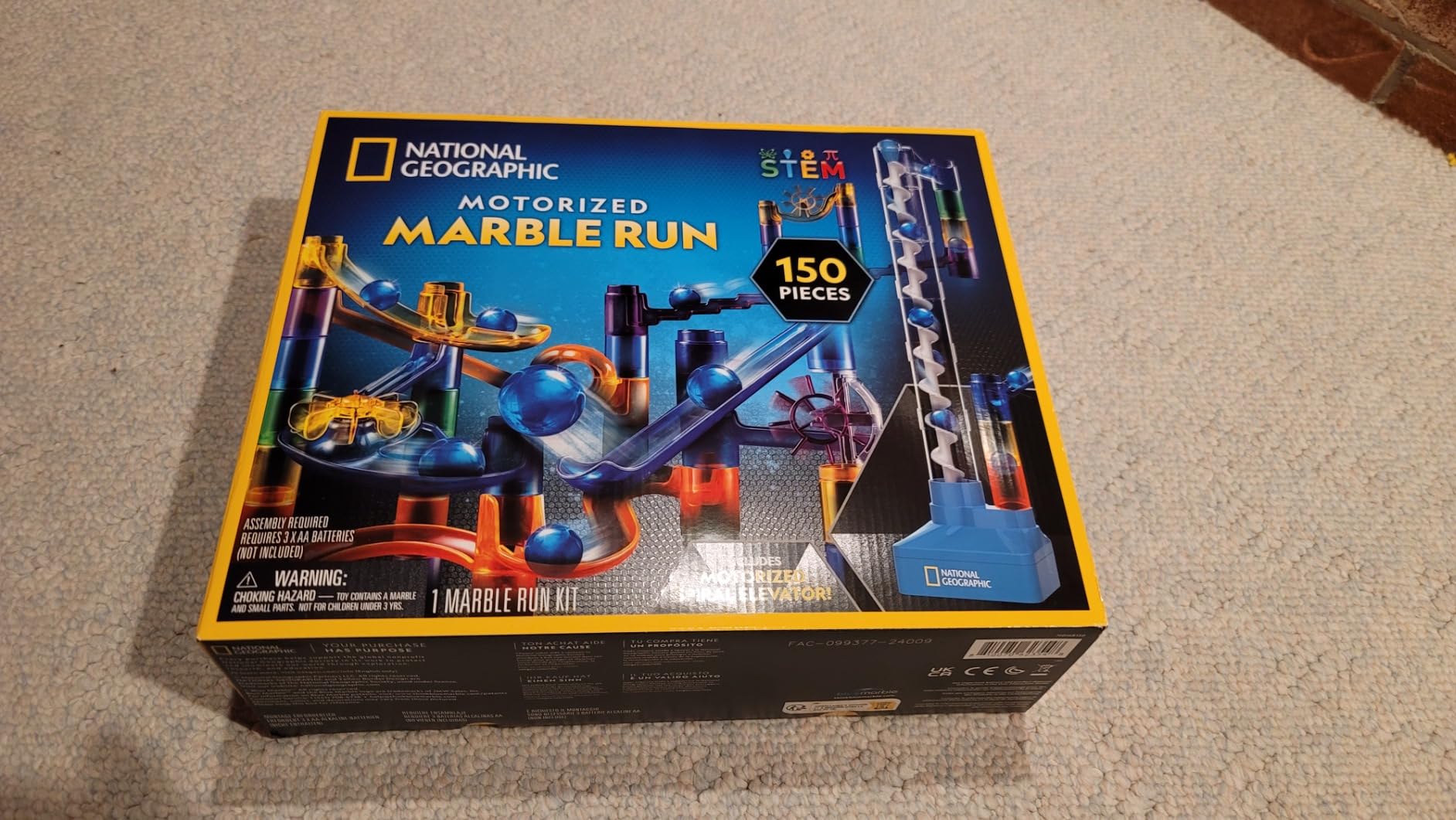 National Geographic Motorized Marble Run 150-Piece Building Set for Kids, Motorized Elevator, 30 Marbles, Storage Bag, Perpetual Motion Machine, Physics Learning, STEM Toy, Marble Maze customer photo 2