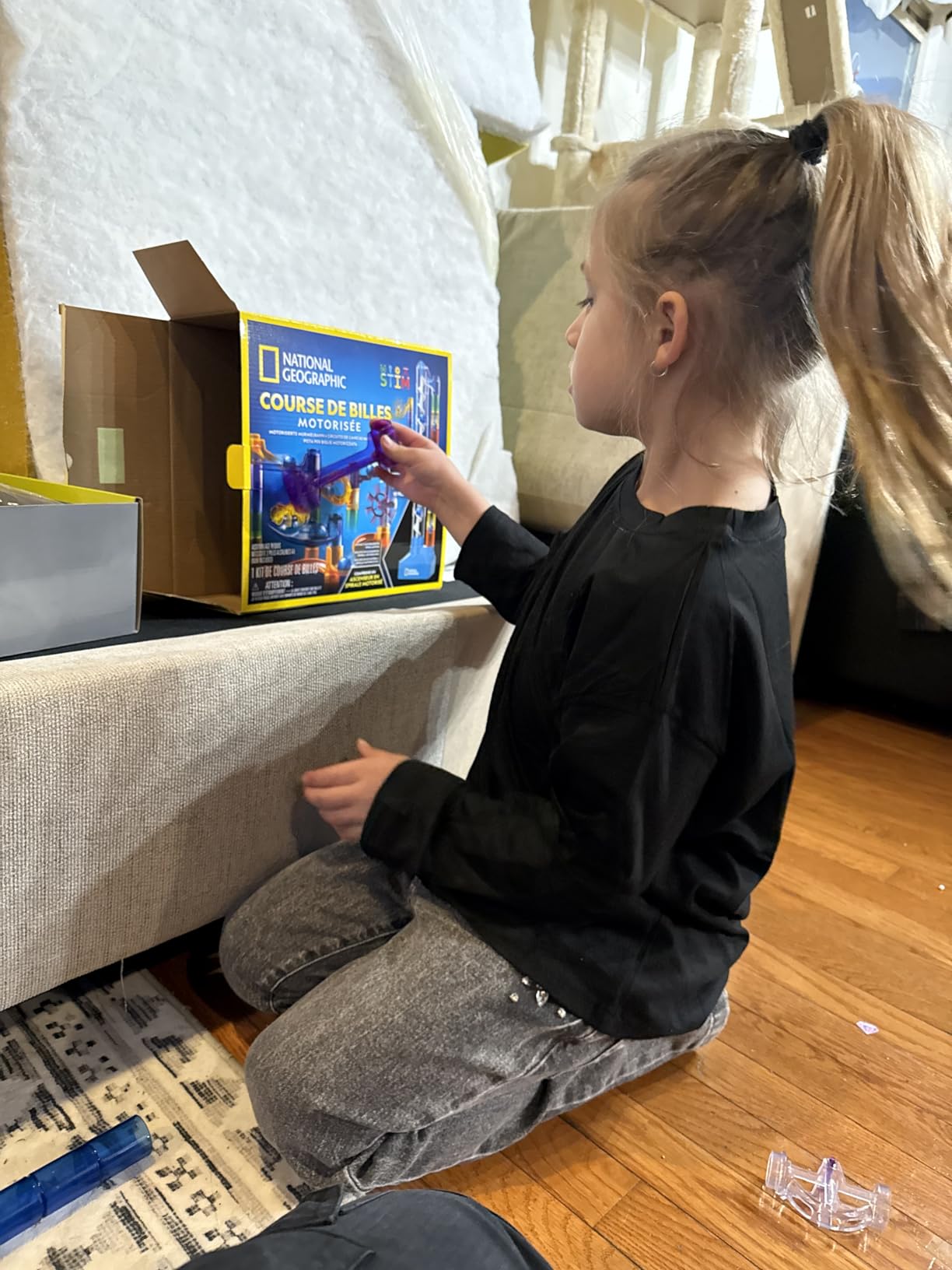 National Geographic Marble Run Building Set with Motorized Elevator, 20 Marbles, Perpetual Motion Machine, Marble Maze, Physics Learning, Storage Bag, STEM Toy, Creative Construction customer photo 1