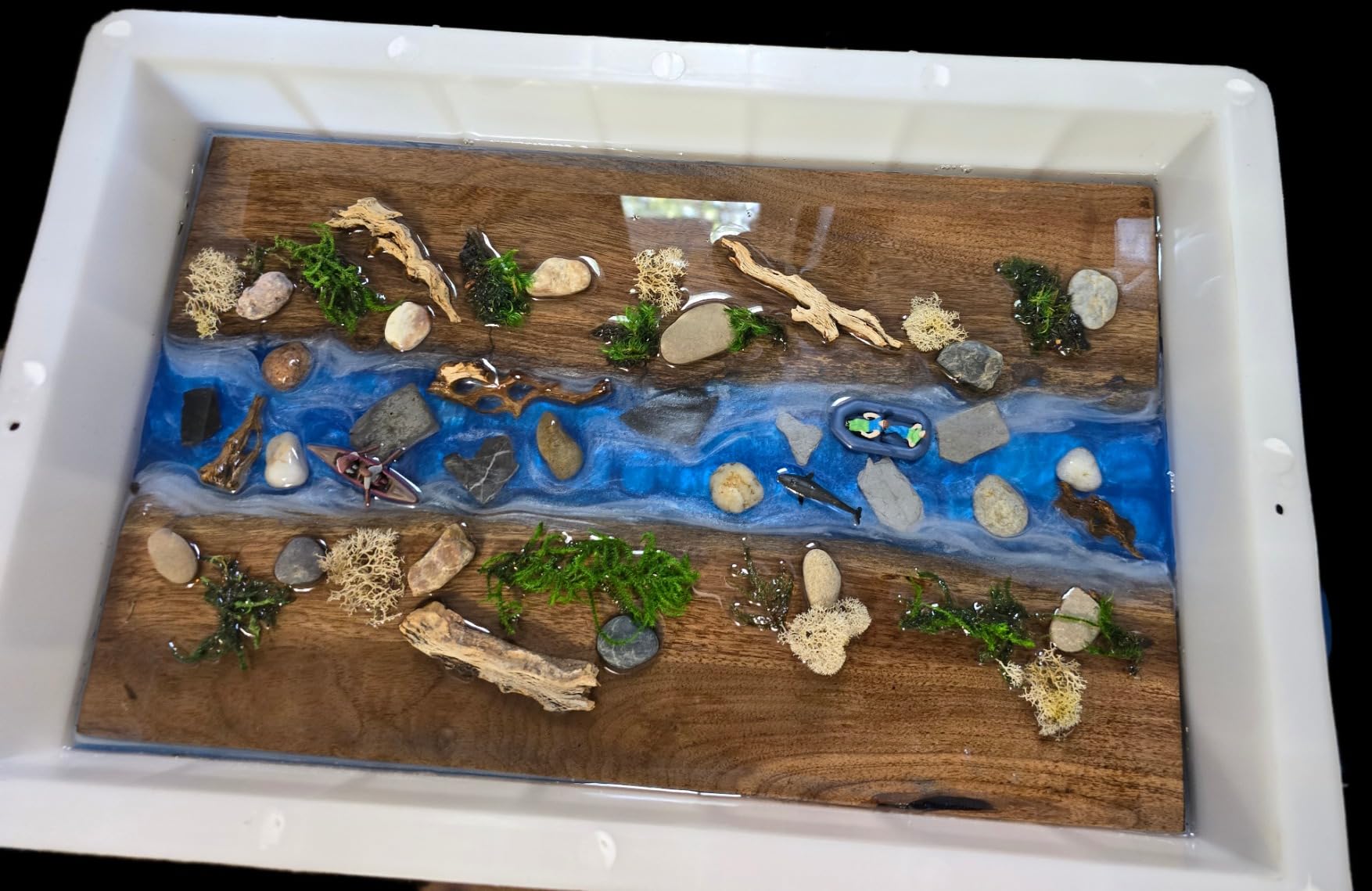 Large Epoxy Mold 15.8 * 9.8 * 3 inch and 11.3 * 7.5 * 2 inch, Cutting Board Molds for Epoxy Resin, Large Reusable Resin Mold for Coffee Table, River Table, Charcuterie Board, Art Panel customer photo 1