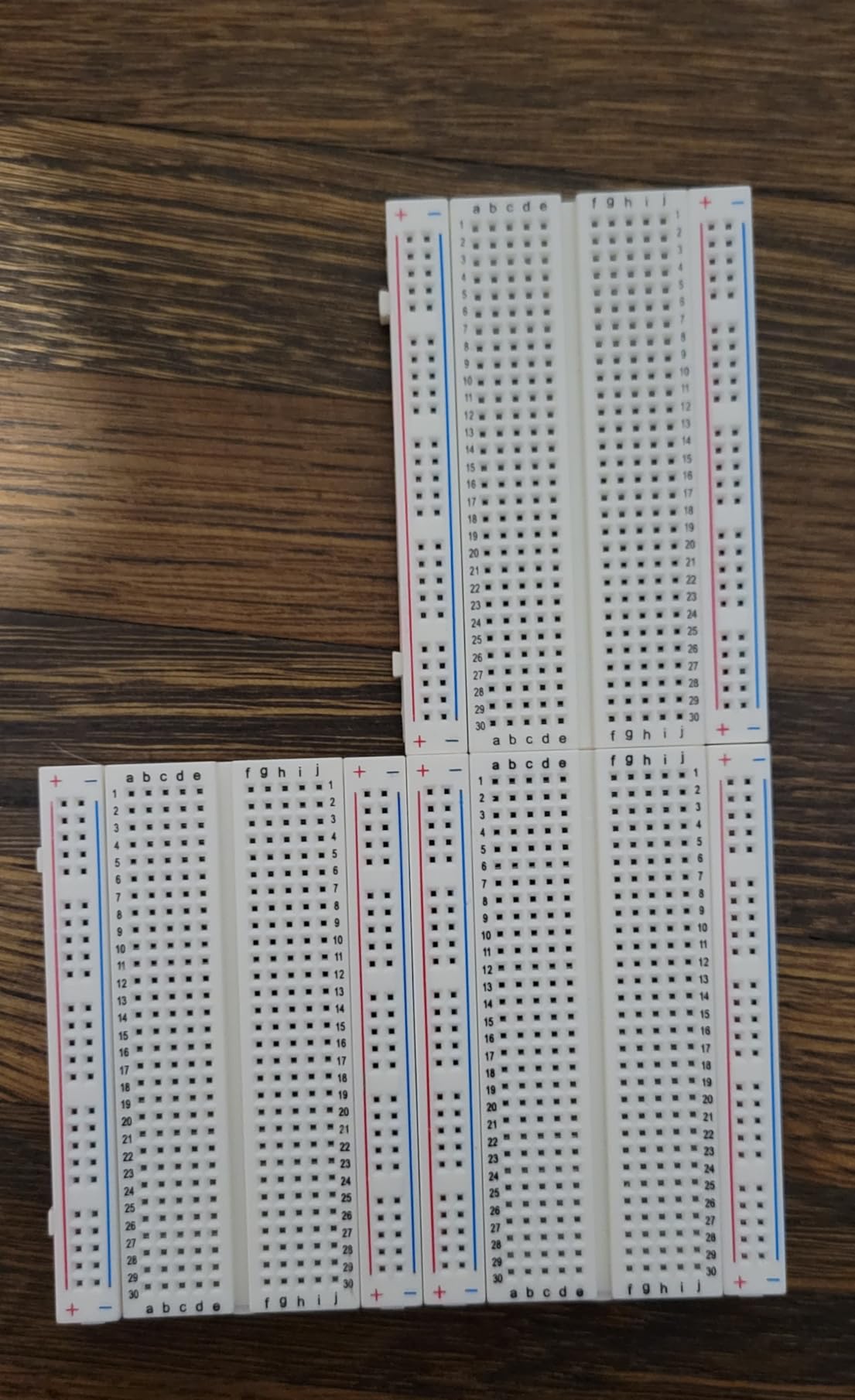 ELEGOO 400 Point Solderless Breadboard Kit, Small Prototyping Boards 6PCS | Small PCB Prototype Board, 2.54 mm Spacing, 4 Rail Sections, Side Clips & Adhesive Backs for Electronics Circuits customer photo 1