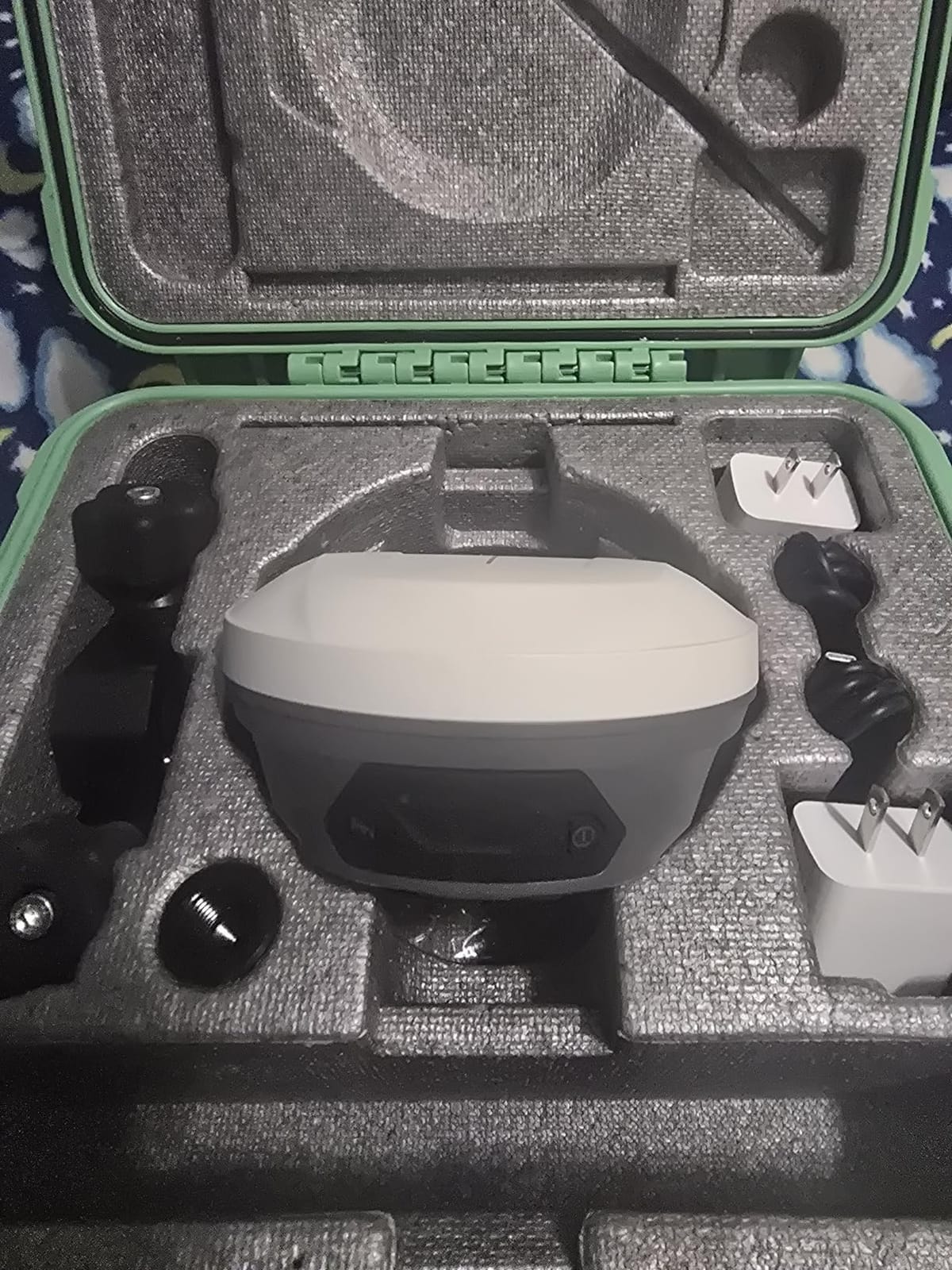 E1 GNSS Survey Equipment 20 Hours Endurance RTK GPS with IMU Rover & Base Handheld Collector with Survey Software RTK Surveying Equipment,1408 Channels, 15km UHF Range,60 Degree Tilt Survey customer photo 1