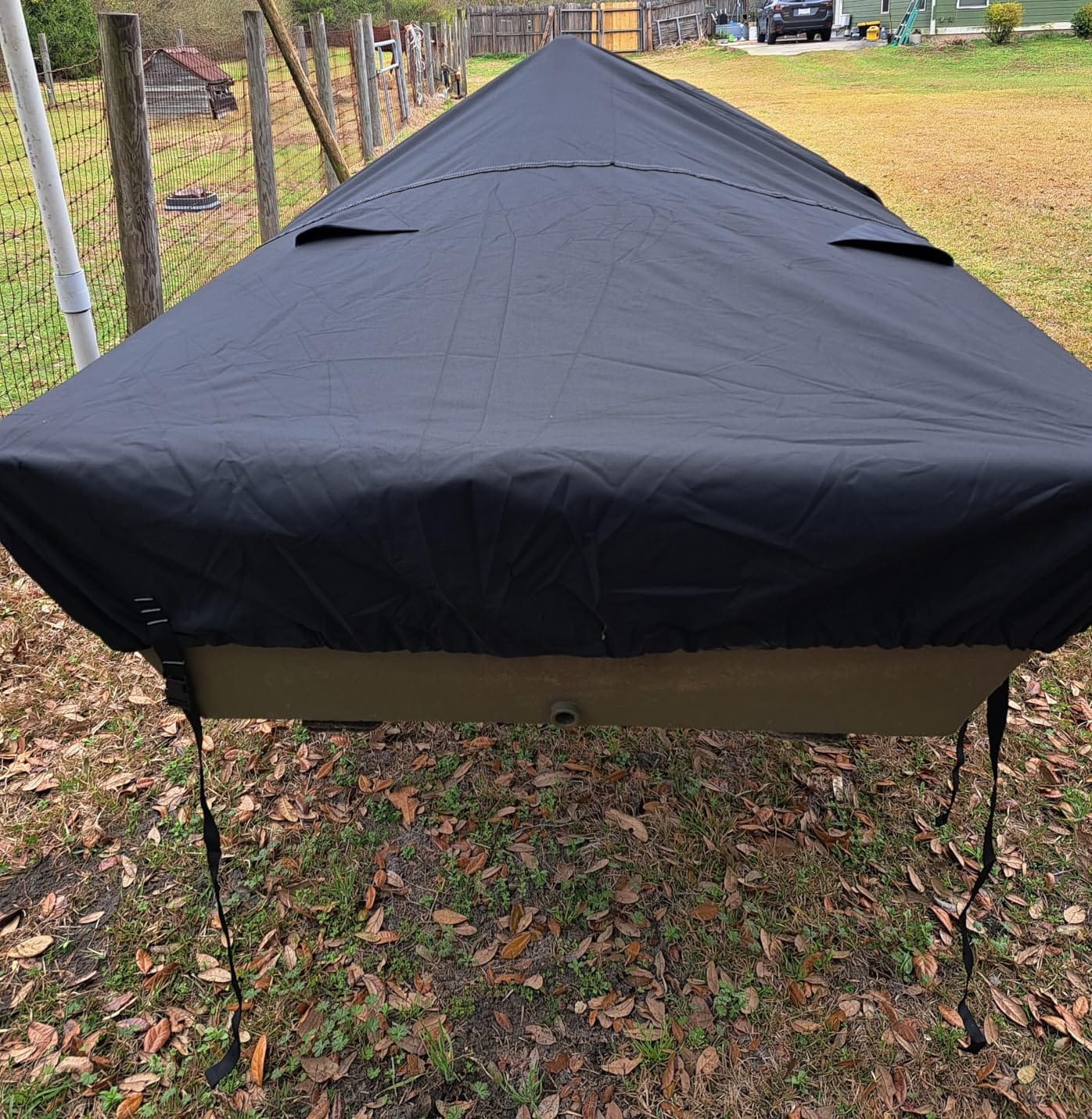 Heavy Duty 5 Layers 1200D Jon Boat Cover 12ft - 14 ft with Motor Cover | 100% Waterproof Trailerable Jon Boat Covers 14-16 Foot with 9+4 Pcs Windproof Straps customer photo 2