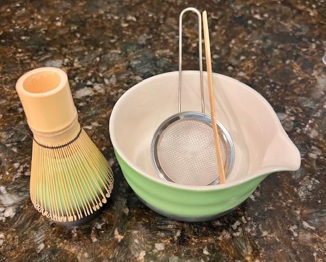Buucup Matcha Set, Matcha Bowl with Spout, Matcha Whisk and Holder, Bamboo matcha Scoop and Stainless Sifter - 5 Pcs Jade Green Matcha Set Kit for Matcha Lover customer photo 2