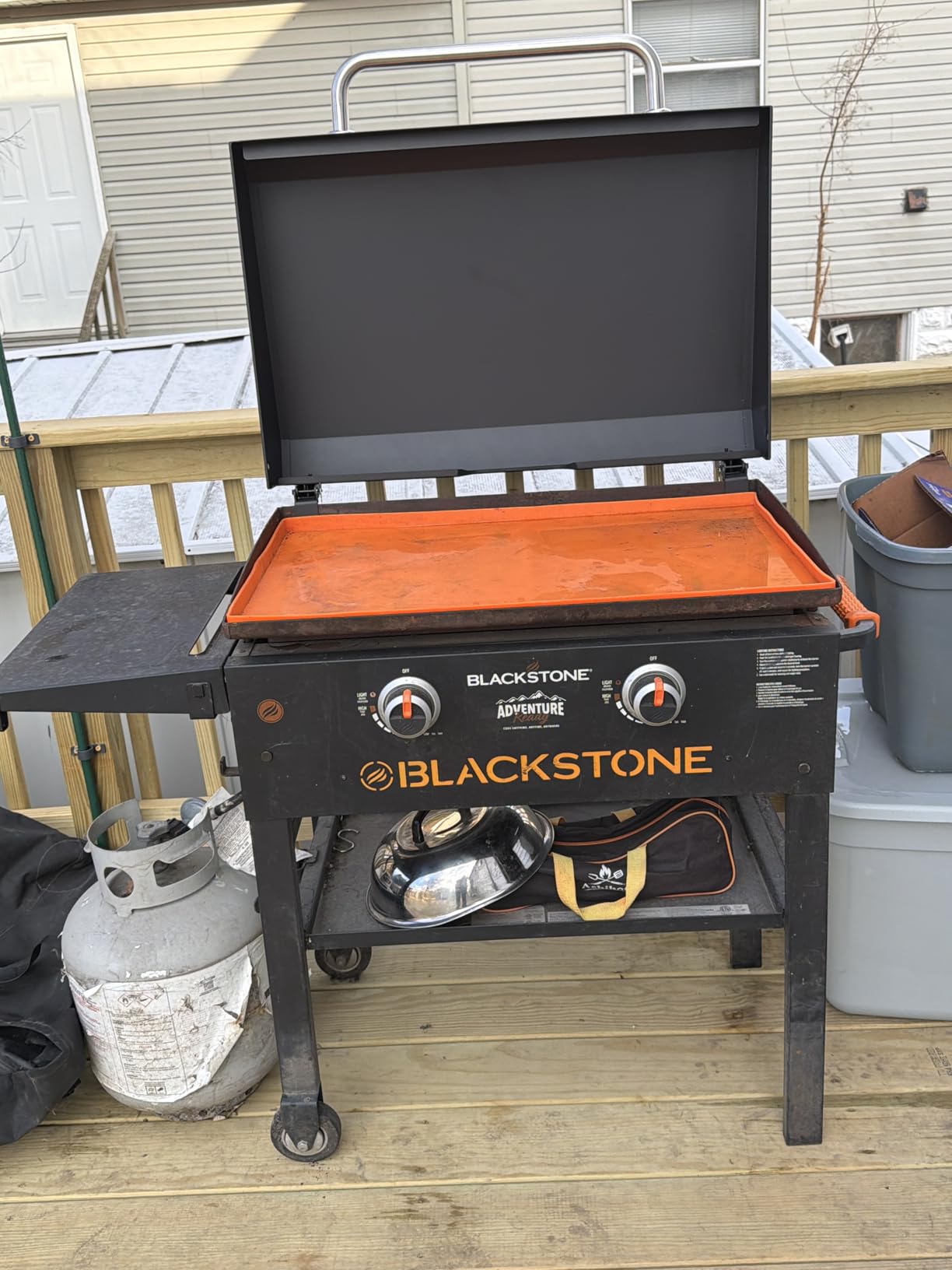 36 Inch Blackstone Griddle Grill Cover with Hinged Hood, 2026 Upgraded Outdoor Hard Grill Cover Compatible with Blackstone Models 1554 1836 1825 1866 2149 1984 2151 1863 2122 customer photo 2