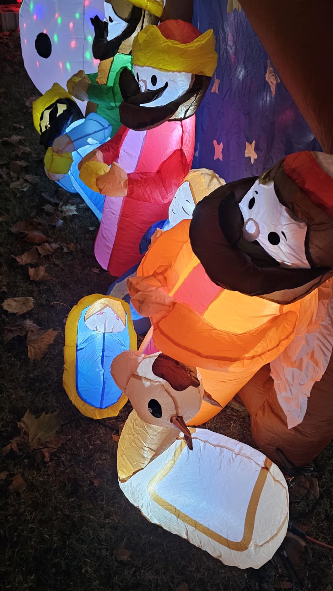 8FT Long Christmas Inflatables Outdoor Nativity Scene Manger Decoration | Build-in LEDs, Giant The Birth of Jesus Xmas Blow Up Yard Decor, Weatherproof Durable Holiday Party Outside Lawn Indoor customer photo 1