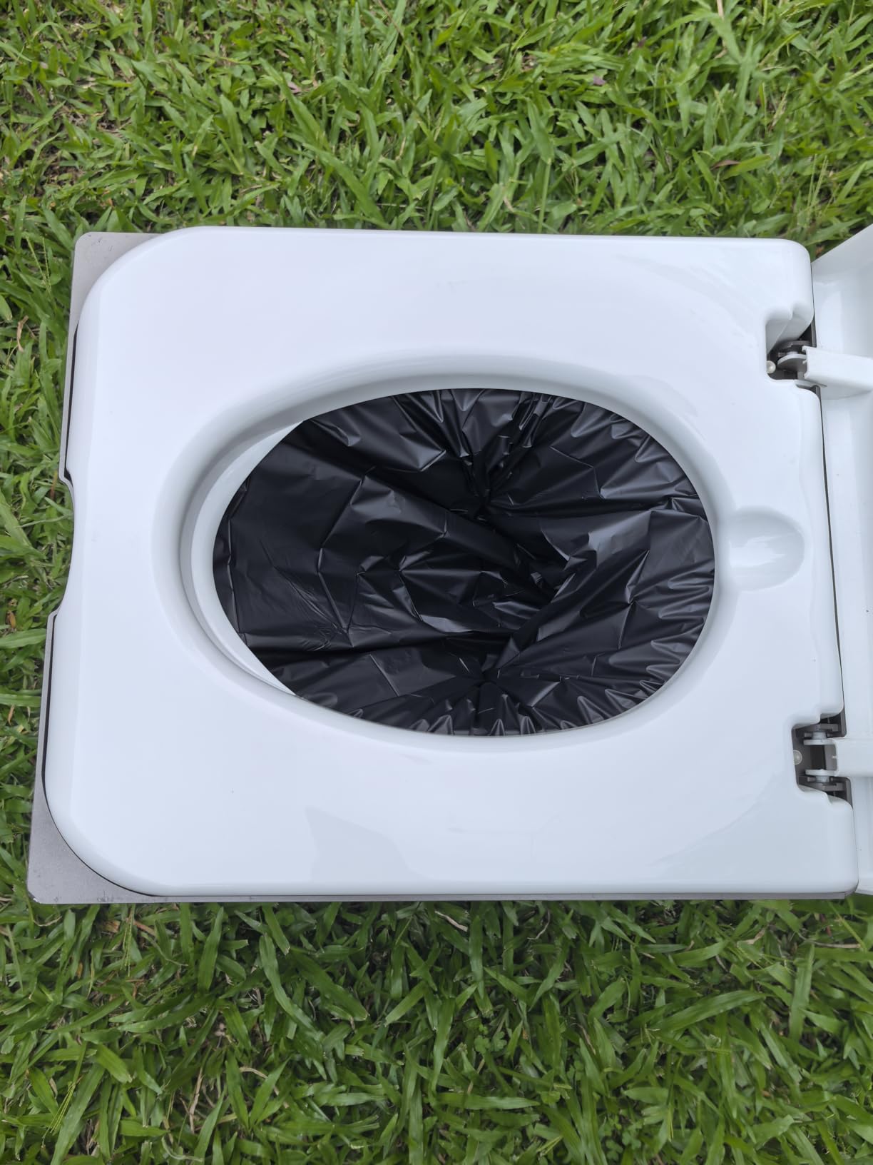 LE-310 Compact Dry Flush Toilet for Van Life and Off-Grid, Gray | Self-Contained rechargeable, Foldable design, no plumbing setup, easy storage, made for RVs, road trips, cabins and marine customer photo 2