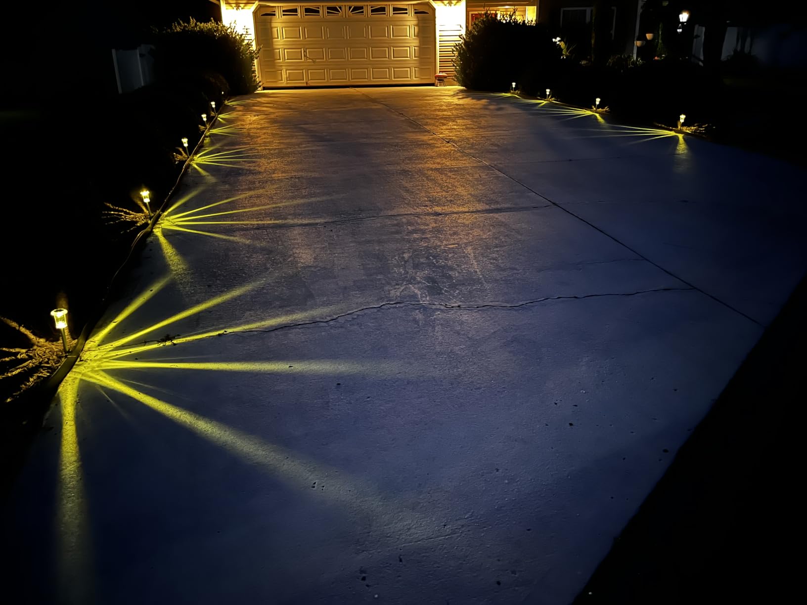 Halloween Solar Lights Outdoor 10 Pack Purple Solar Pathway Lights Outdoor Halloween Decorations Waterproof Yard Lighting for Driveway Garden Walkway Path Landscape Lawn customer photo 1
