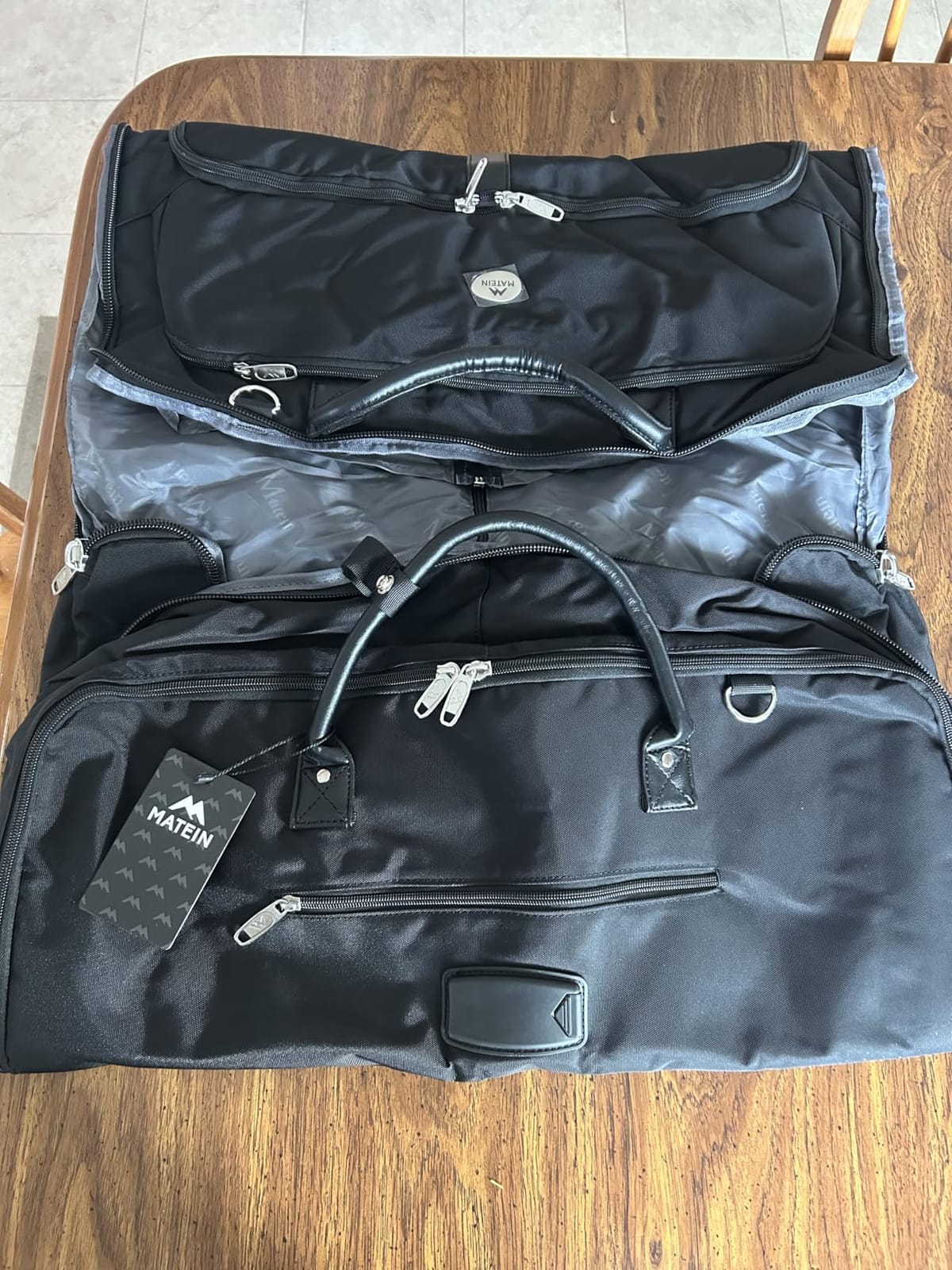 MATEIN Mens Garment Bags for Travel, Large Travel Suit Bag Up to 7 Suits | Wrinkle Free, Carry On Garment Bags, For Hanging Clothes, Business Suitcase Luggage Bag, Fit 17.3 Inch Laptop, Strap, Black customer photo 2