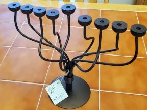 Hanukkah Menorah 9 Branch, Large Handmade Traditional Holiday Decor | Wrought Iron, Kosher, for Various Candle Sizes, Unique Long Lasting Quality, Durable Sturdy Metal Judaica Chanukah Candelaber customer photo 1