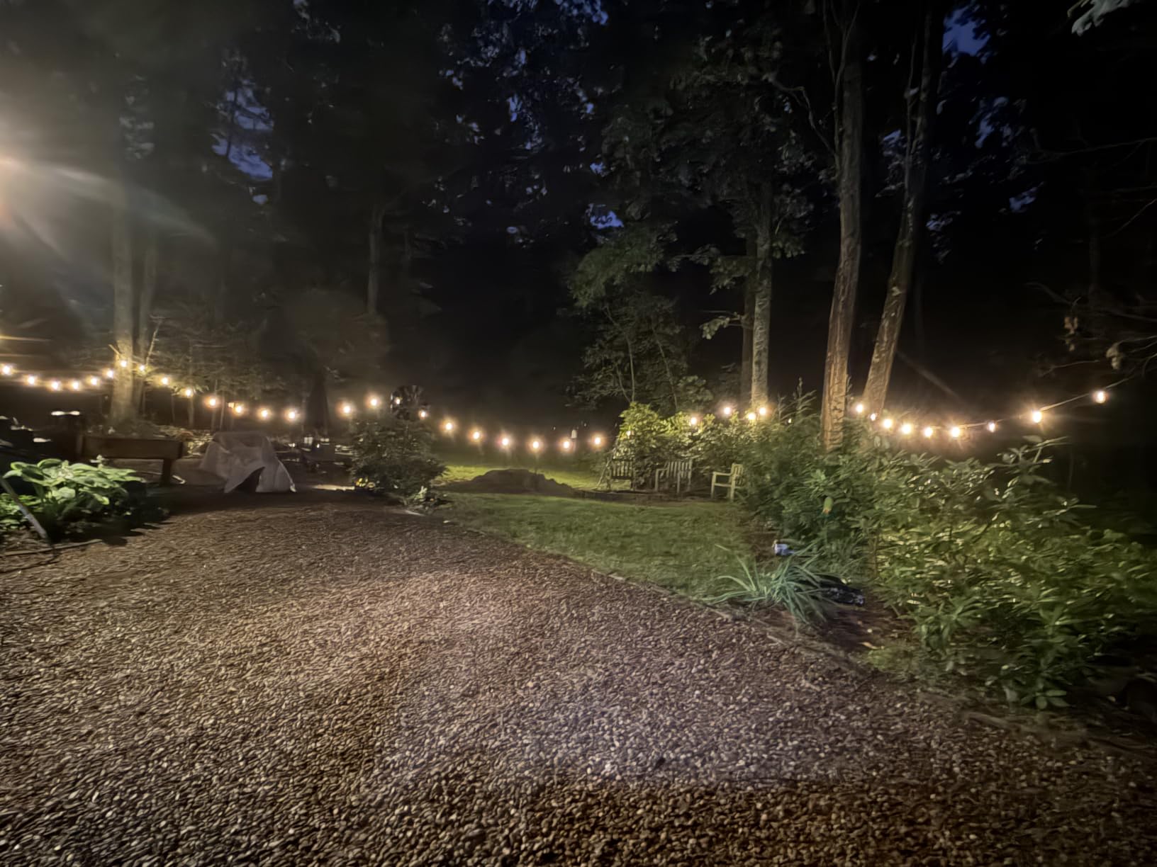 AILBTON 10Ft String Light Poles 4 Pack, Light Poles for Outside Lights, Outdoor with Fence Brackets Hanging Lights, Metal Stand Deck Patio Backyard customer photo 1