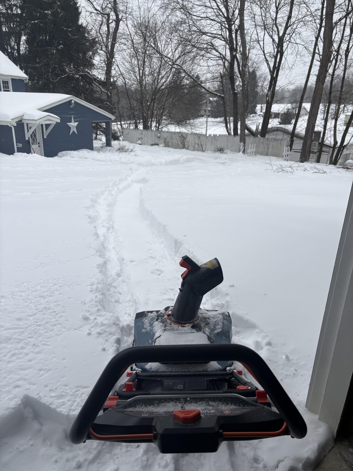 SENIX 40V 21-Inch Cordless Snow Blower with Variable-Speed Steel Auger customer photo 1