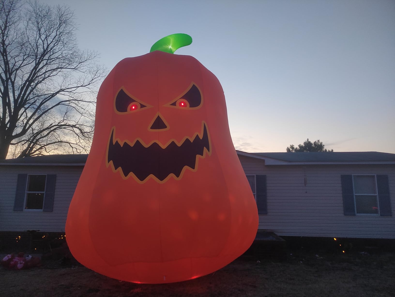Kalolary 10FT Tall Halloween Inflatables Archway Candy Ghost | Giant Halloween Outdoors Decoration Pumpkin Arch Blow Up Yard Decorations with LED Lights for Yard Garden Lawn Outdoor Decor customer photo 1