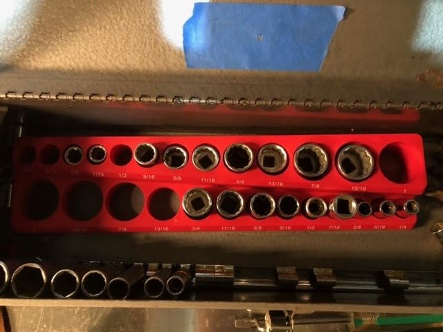 WORKPRO 8-Piece Magnetic Socket and Wrench Organizer Set | 6-Piece Socket Holders, 1/4